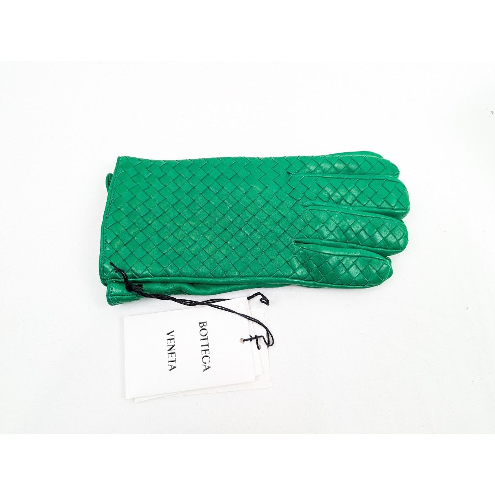 Bottega Veneta o1rshd1 Size : 7.5 / Nappa Intrecciao Leather Gloves Parkeet Size ONE SIZE - 1 Thumbnail