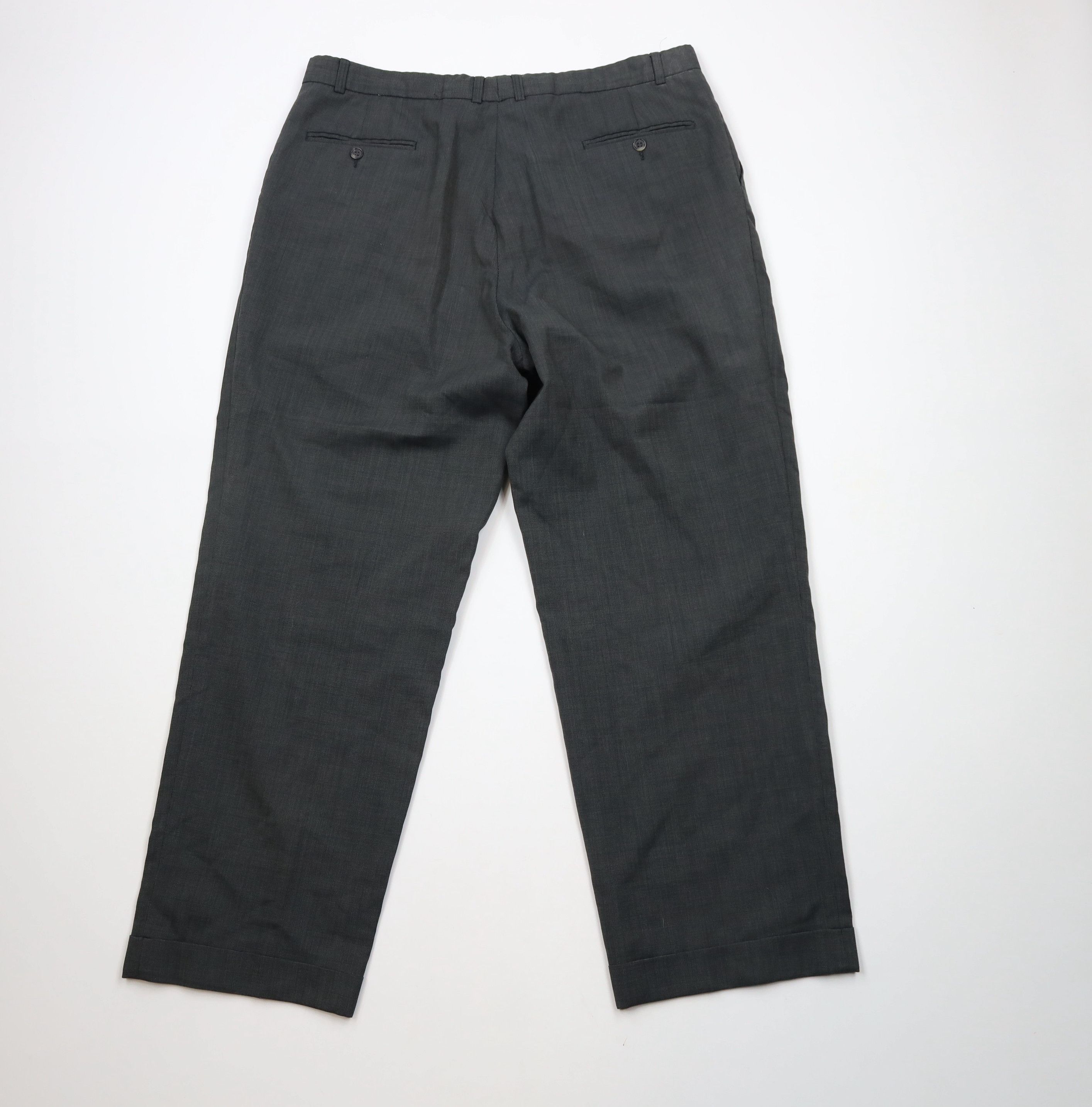 Vintage Vintage 90s Streetwear Pleated Cuffed Wide Leg Chino Pants Size US 38 / EU 54 - 8 Thumbnail