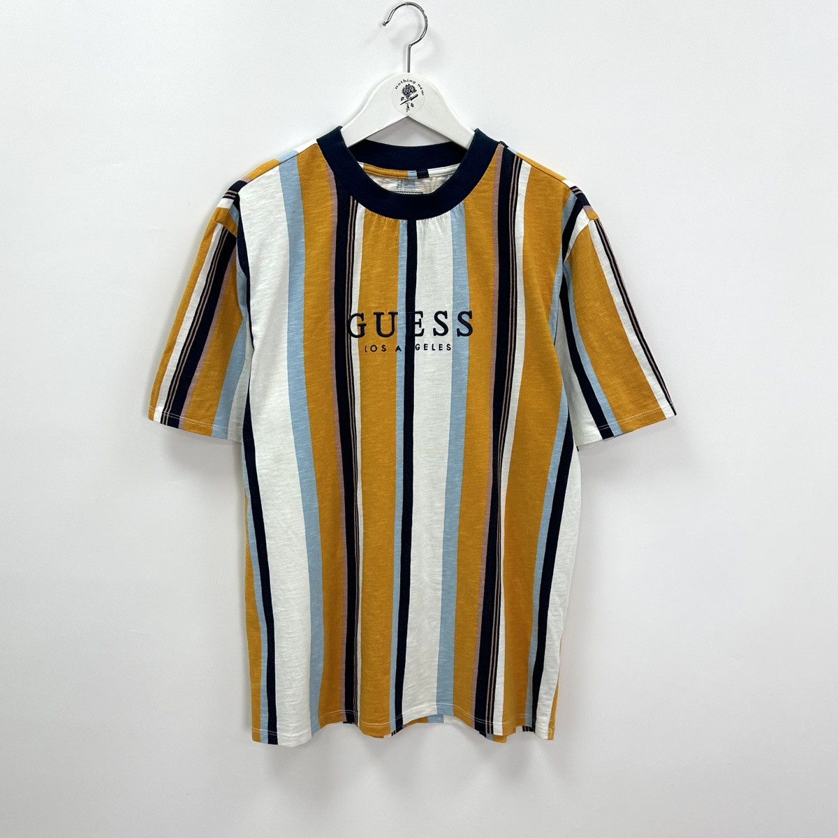 Guess Guess Embroidered Striped oversize tee classic hype og y2k Size US S / EU 44-46 / 1 - 1 Thumbnail