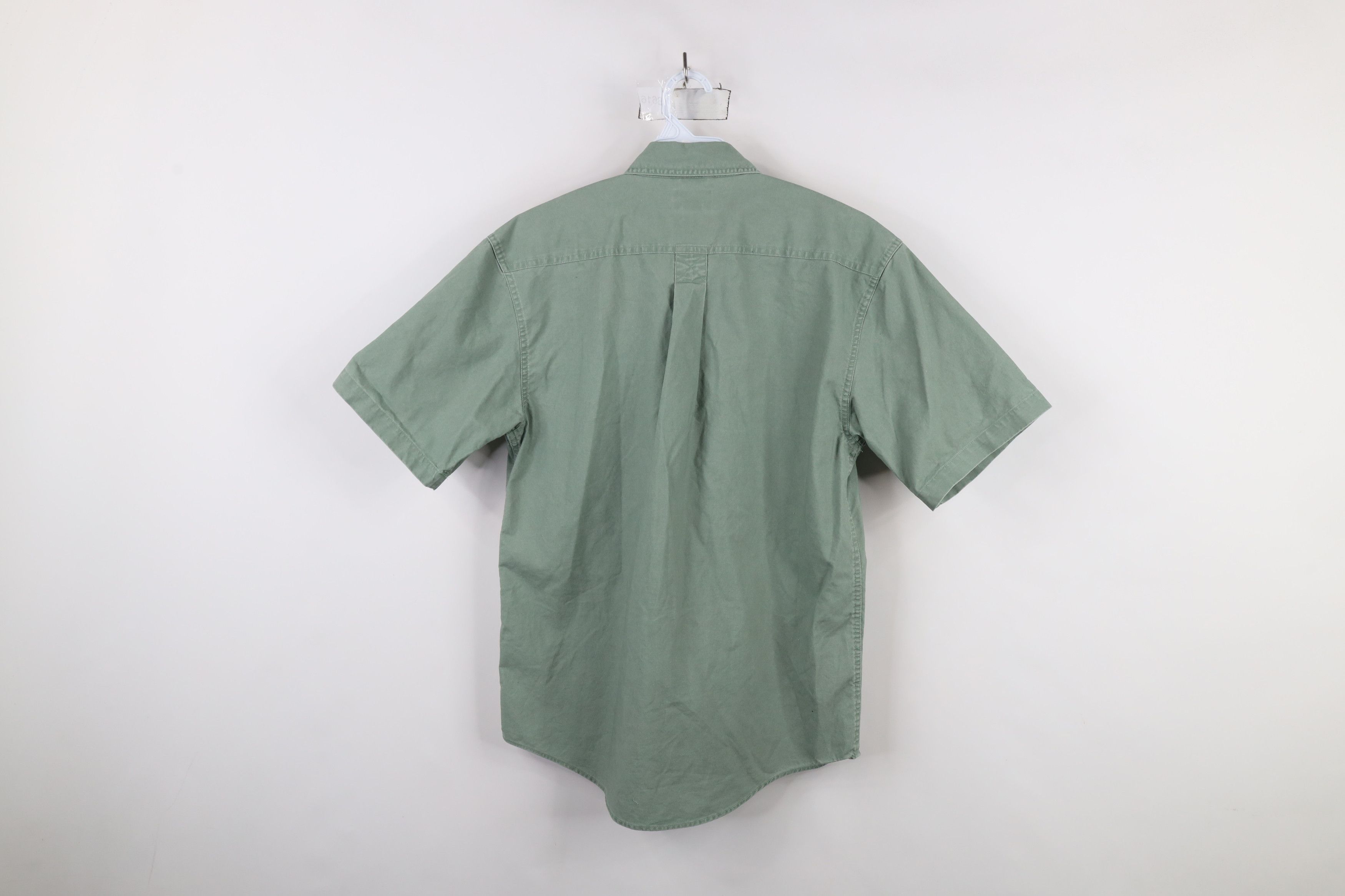 L.L. Bean × Vintage Vintage 90s LL Bean Stonewash Safari Bush Button Shirt Green Size US S / EU 44-46 / 1 - 9 Thumbnail