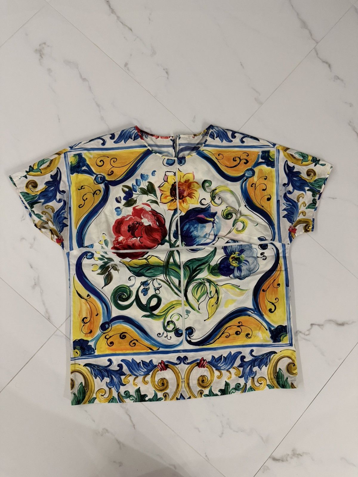 Dolce & Gabbana Dolce & Gabbana Majolica Tile Print Top Size M / US 6-8 / IT 42-44 - 1 Thumbnail