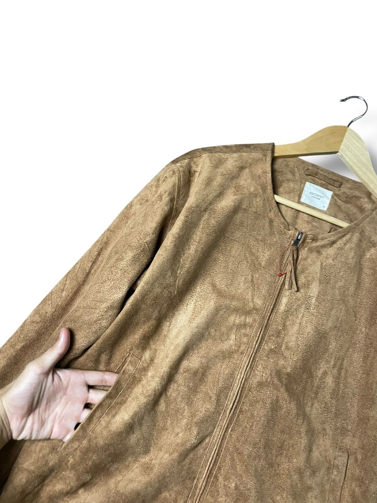Japanese Brand × Vintage Browny Vintage Leather Suede Jacket (56) Size US M / EU 48-50 / 2 - 7 Thumbnail