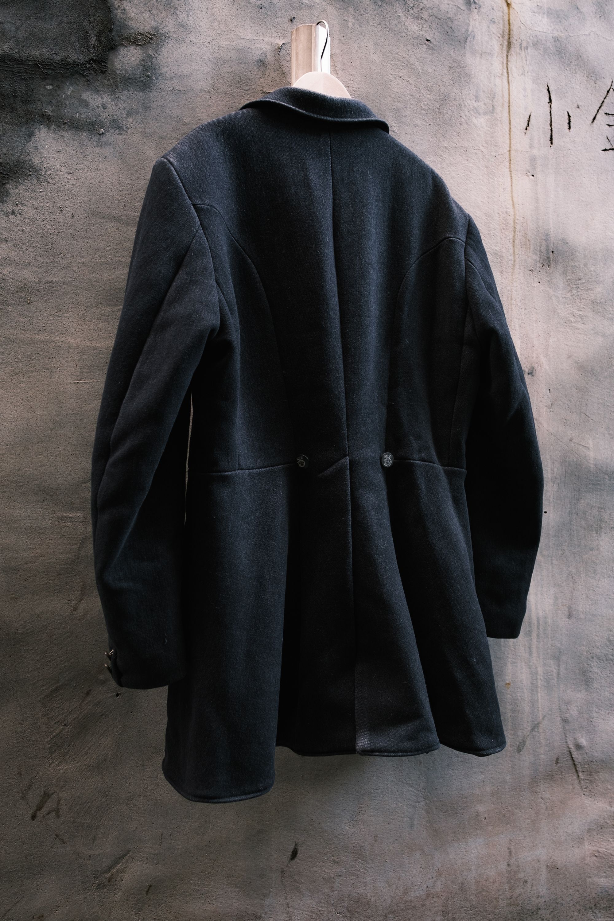 Vintage Vintage Caldene Gents Black Sack Coat Pure New Wool Size 48R - 5 Thumbnail