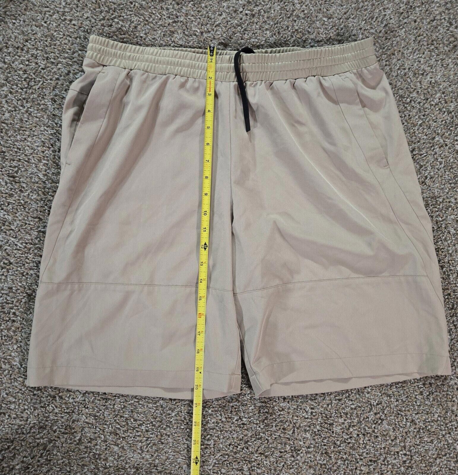 Designer Khaki FLX Large Tall Drawstring Waist Band Shorts Size US 34 / EU 50 - 5 Thumbnail