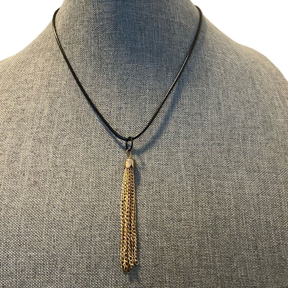 Handmade tassel necklace gold tone Size ONE SIZE - 1 Thumbnail
