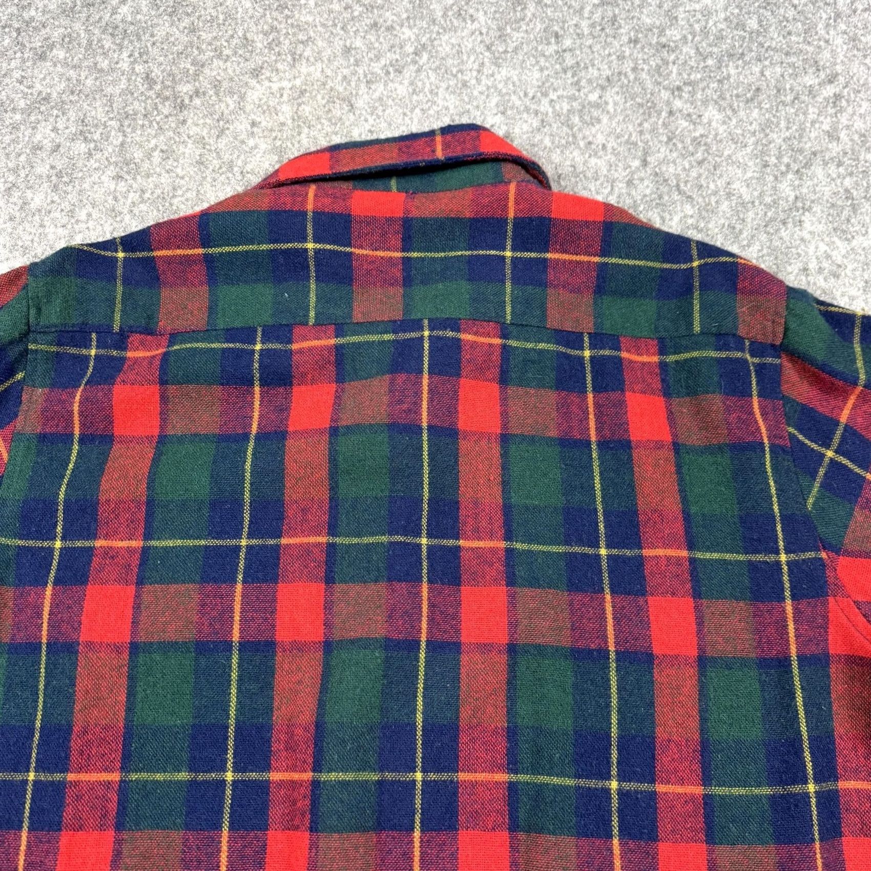 Sears VINTAGE Sears Roebuck Shirt Mens Large Plaid Wool Blend Flannel Red Green 80s Size US L / EU 52-54 / 3 - 4 Thumbnail
