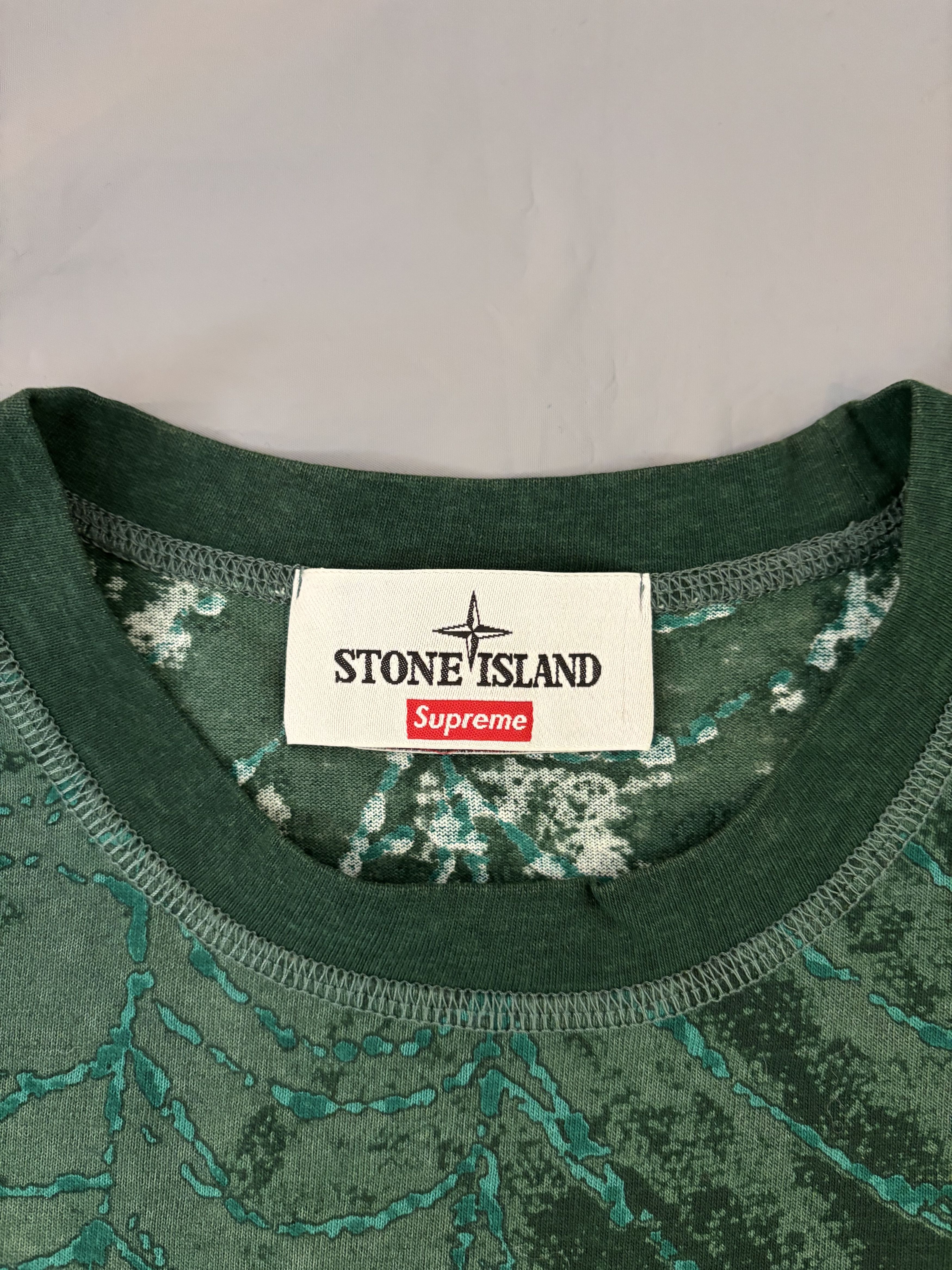 Stone Island T-shirt vert foncé Stone Island x Supreme en tbe Size US M / EU 48-50 / 2 - 10 Thumbnail