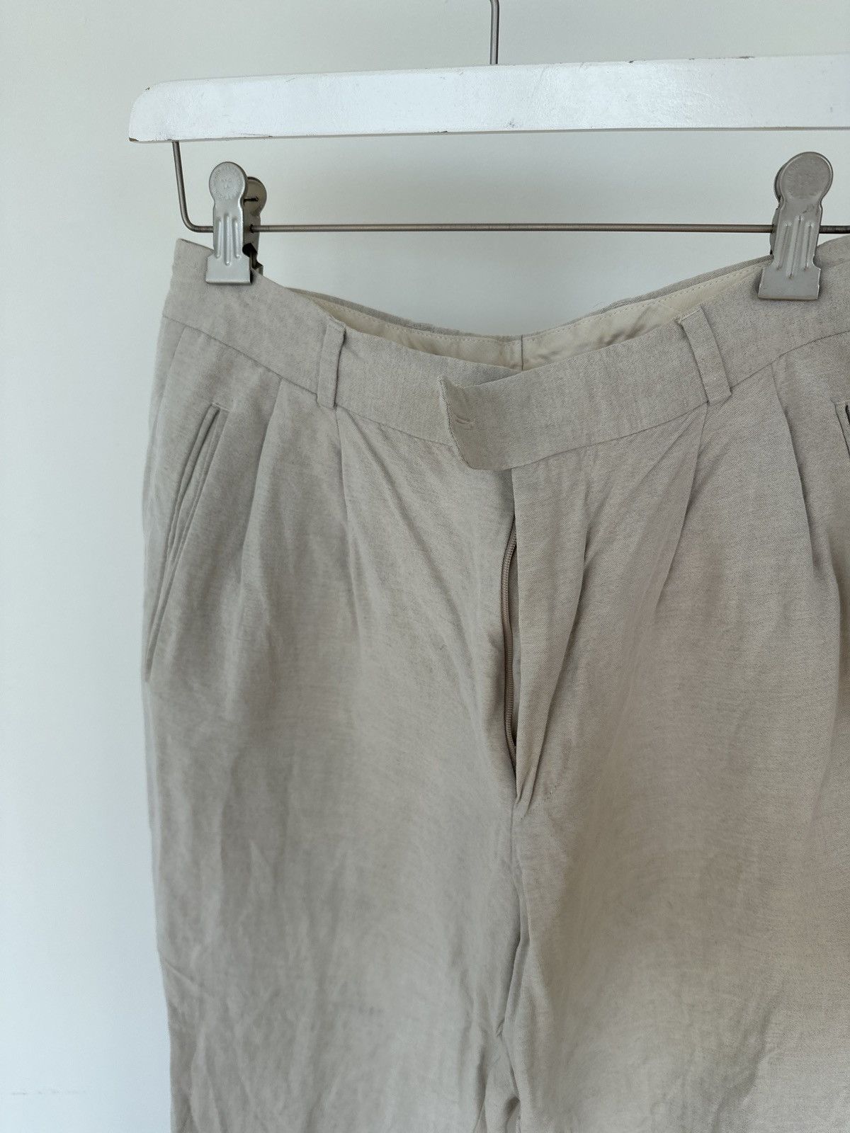 Hugo Boss Factory Boss White Linen Pants Size US 30 / EU 46 - 1 Thumbnail