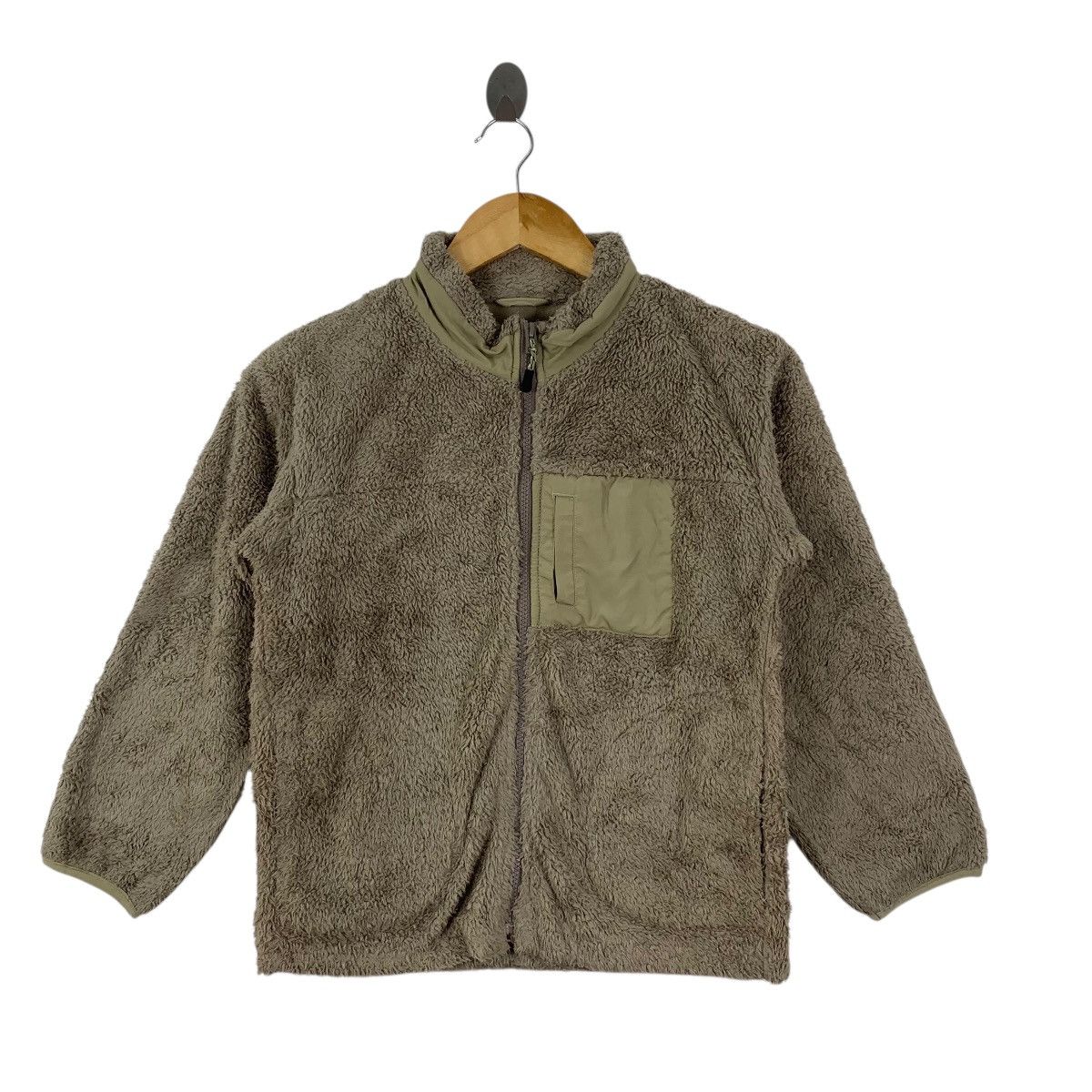 Global Work GLOBAL WORK JAPAN Retro X Pocket Sherpa Fleece Bomber Jacket Size S / US 4 / IT 40 - 4 Thumbnail