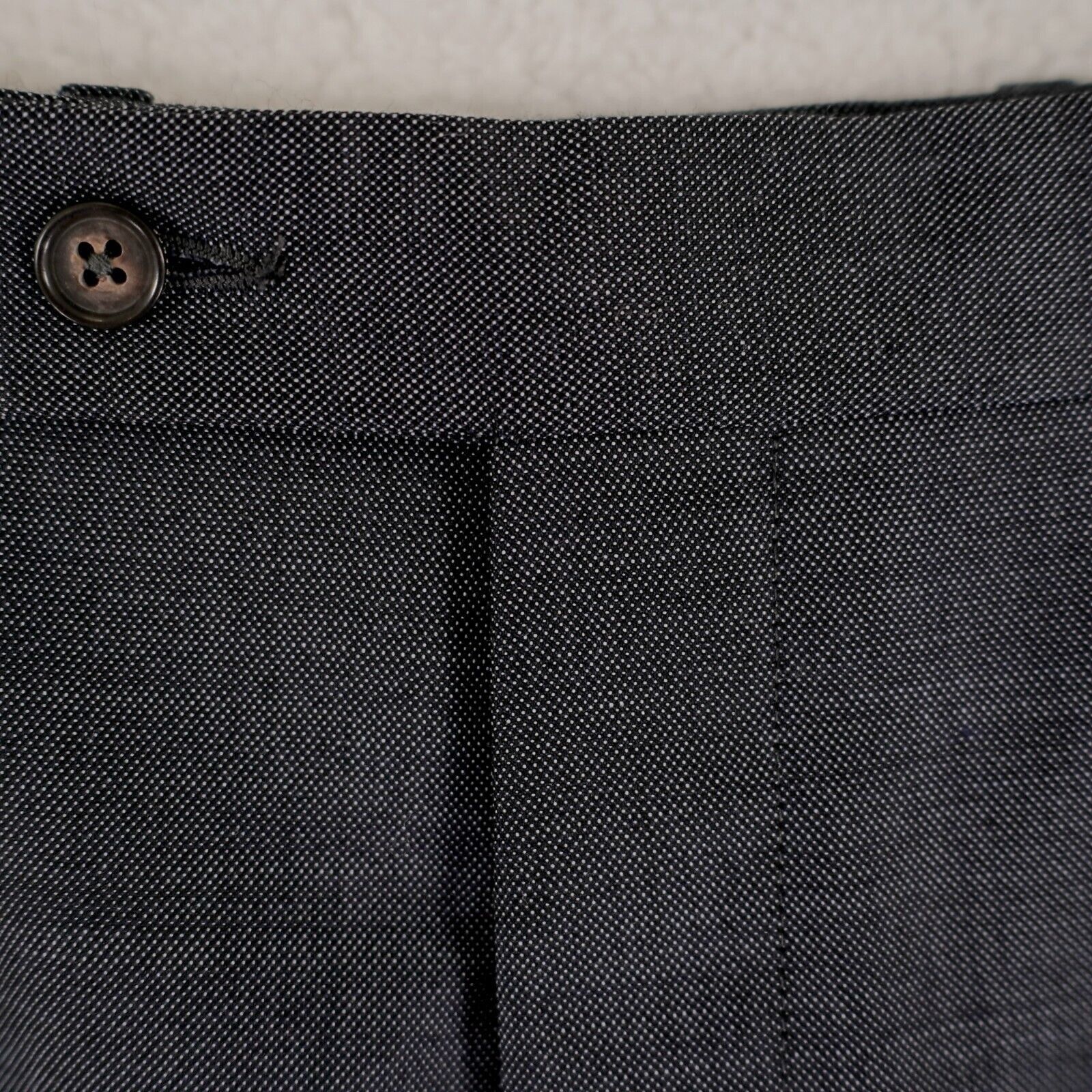 Ted Baker DAMAGED Ted Baker Gray Birdseye Wool Flat Front Dress Pants Size 34R - 3 Thumbnail