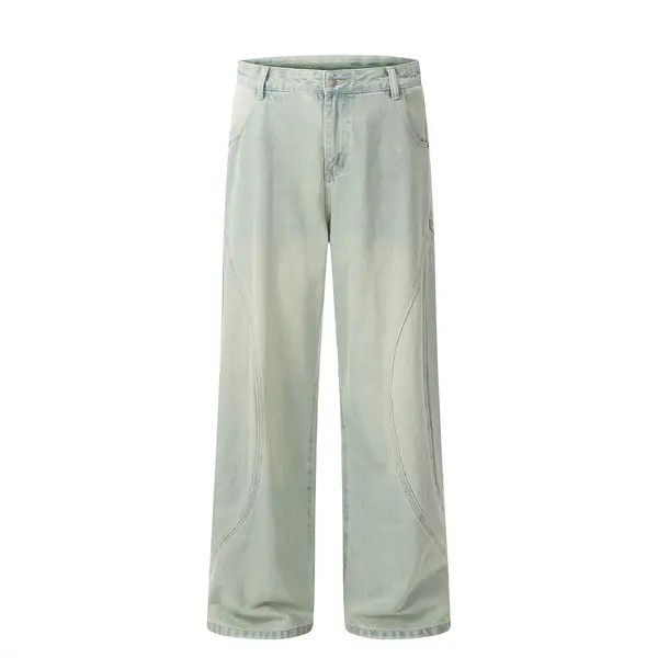 Japanese Brand Vintage distressed split stitching light washed jeans Size US 32 / EU 48 - 7 Thumbnail