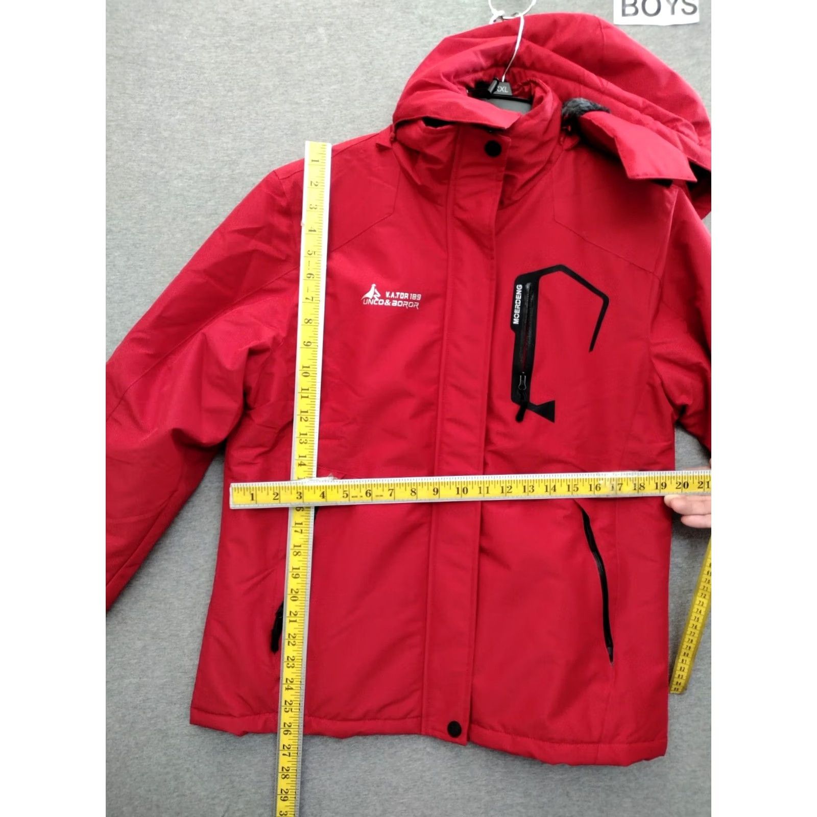 Vintage MOERDENG Jacket Winter Waterproof Hooded Full Zip M Red Mens Size US M / EU 48-50 / 2 - 6 Thumbnail