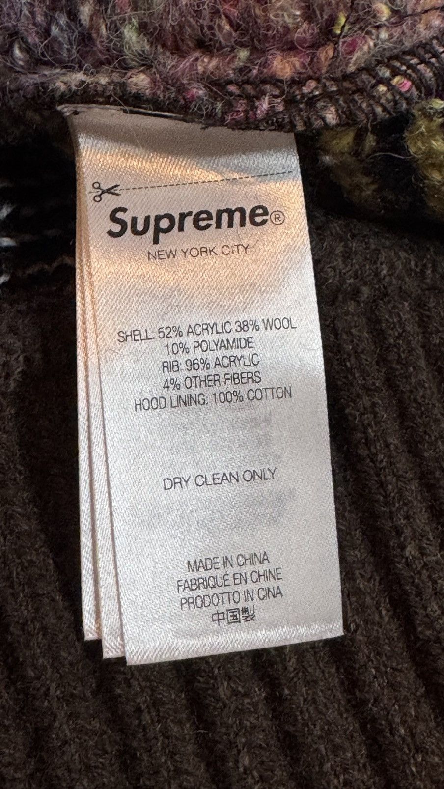 Supreme Supreme Patchwork Zip Up Hooded Sweater Brown Size US XXL / EU 58 / 5 - 5 Thumbnail