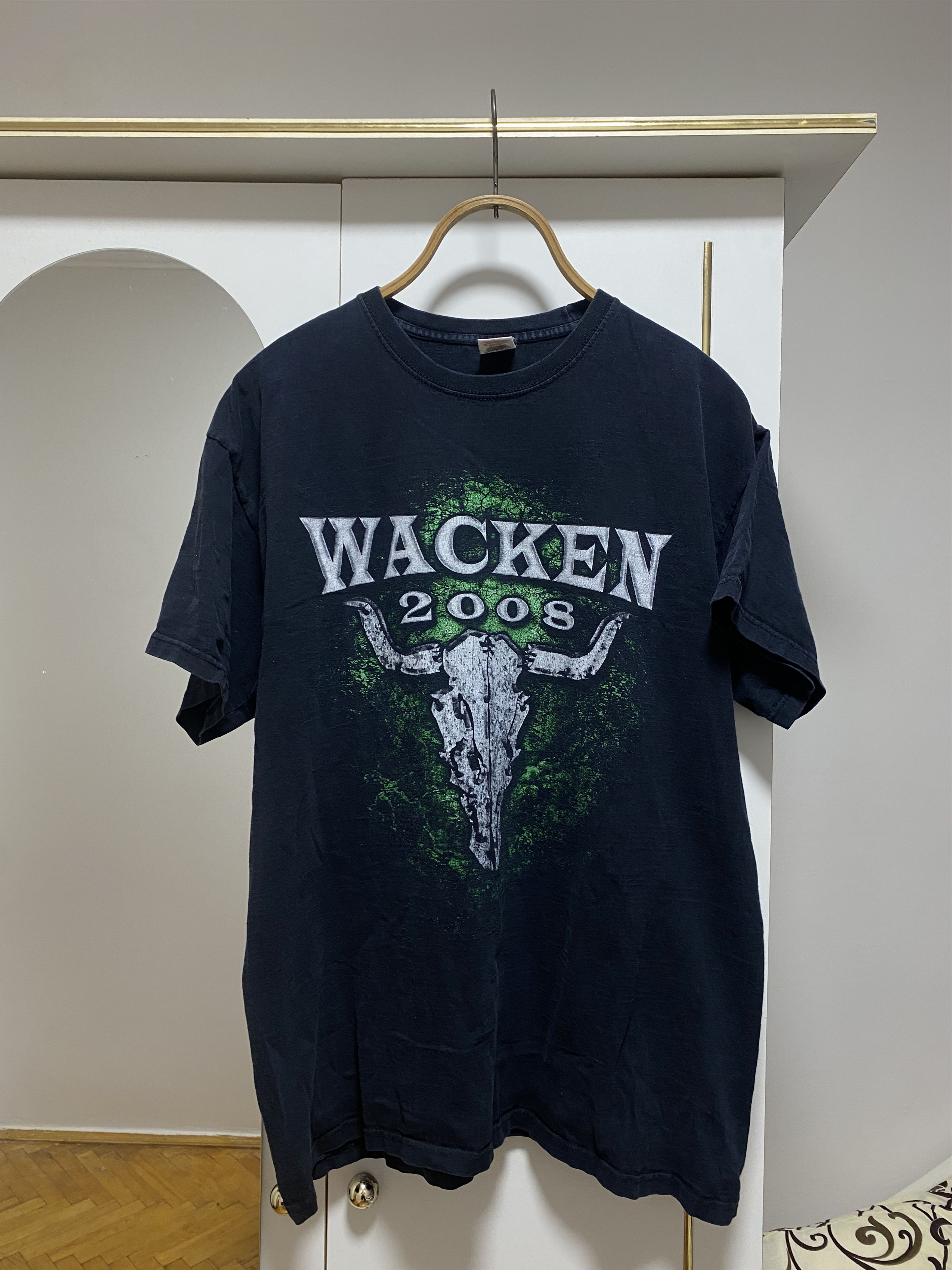Band Tees VINTAGE Iron Maiden Wacken 2008 black metal t-shirt Size US XL / EU 56 / 4 - 1 Thumbnail