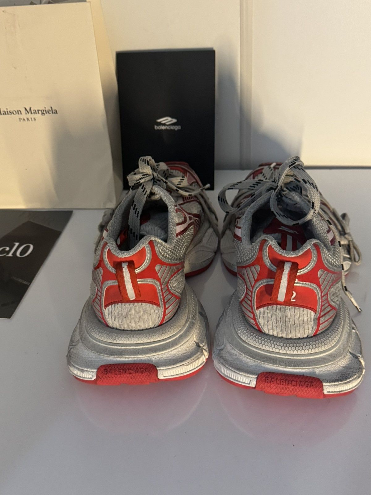 Balenciaga ✅Balenciaga 3xl White red 42 Size US 9 / EU 42 - 4 Thumbnail