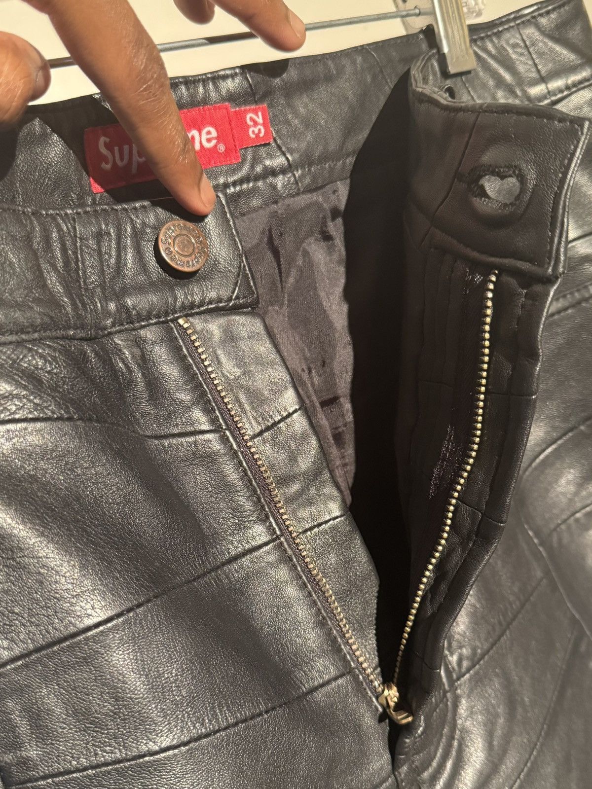 Supreme Patchwork Leather Pants