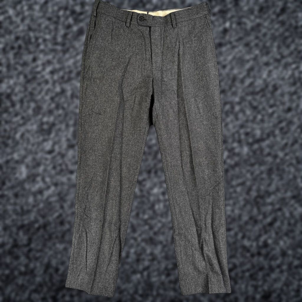 Suitsupply Suitsupply Soho Dress Pants Mens 38x30 Gray Flannel Wool Pleated Vitale Barberis Size 48R - 1 Thumbnail