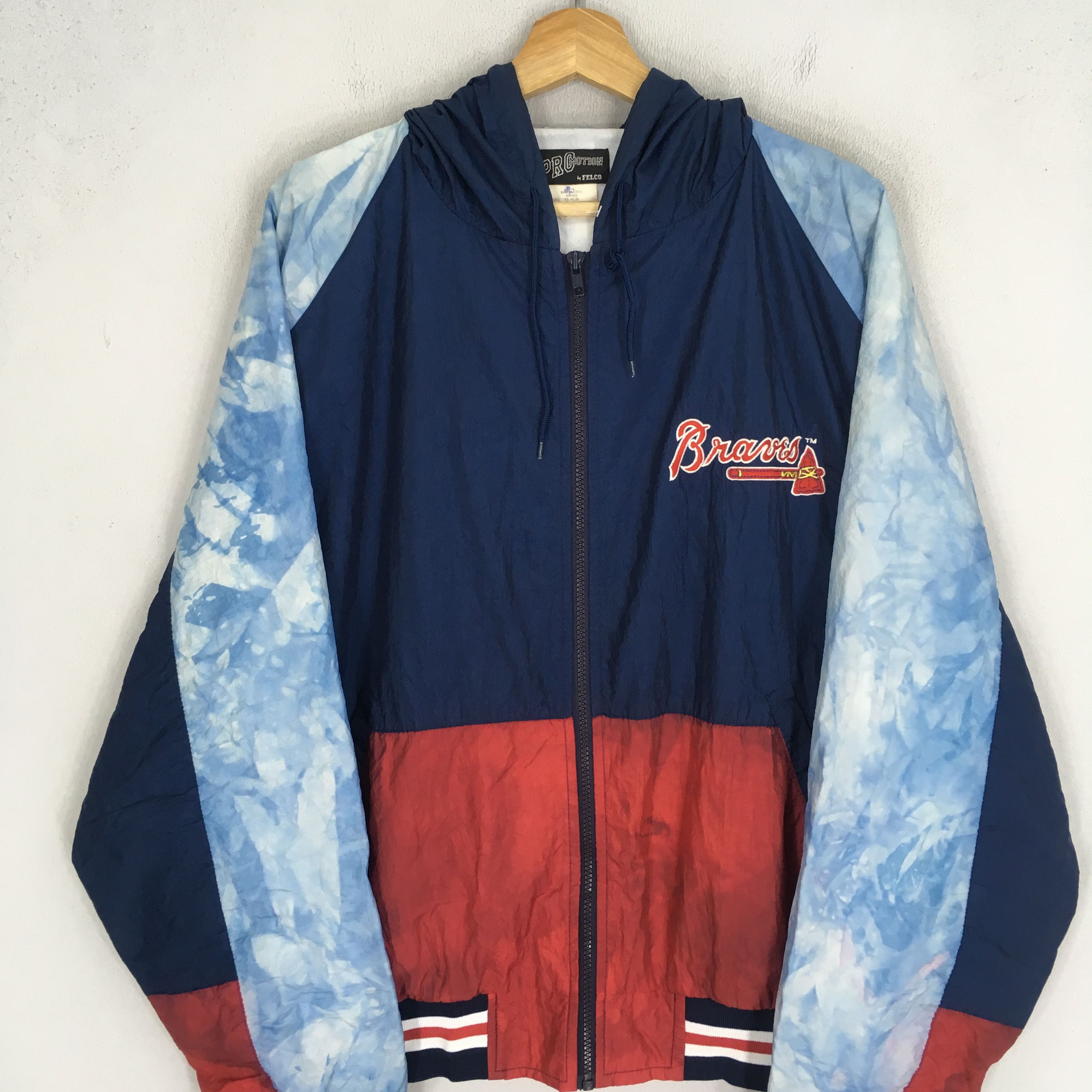 MLB Vintage 90's Atlanta Braves MLB Distressed Jacket Size US L / EU 52-54 / 3 - 3 Thumbnail