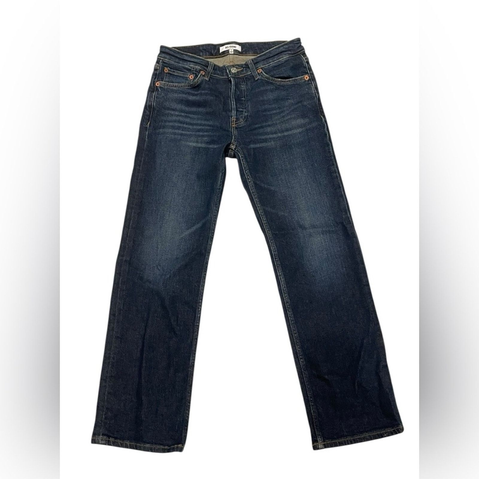 RE/DONE Re/Done Blue Straight Jeans Classic Denim Size:27 Size US 27 - 1 Thumbnail