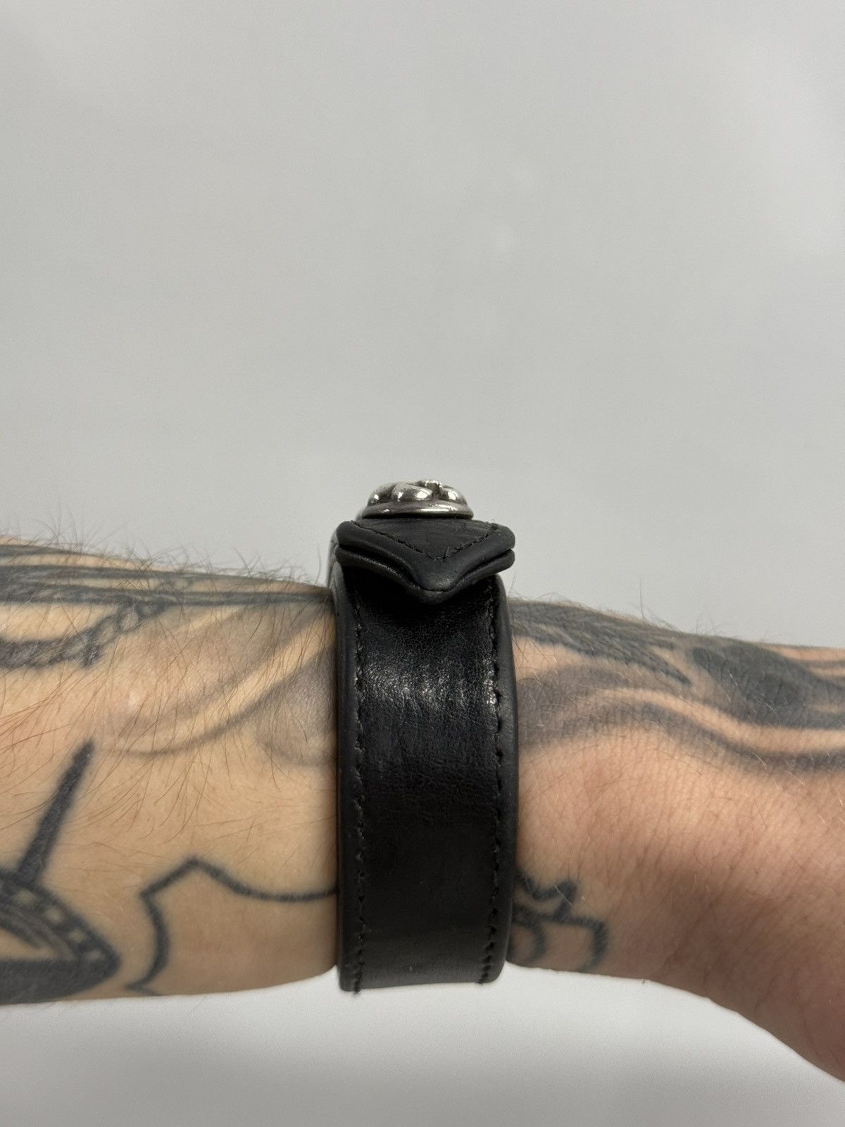 Chrome Hearts Chrome Hearts Adjustable Leather Silver Snap Bracelet Size ONE SIZE - 6 Thumbnail