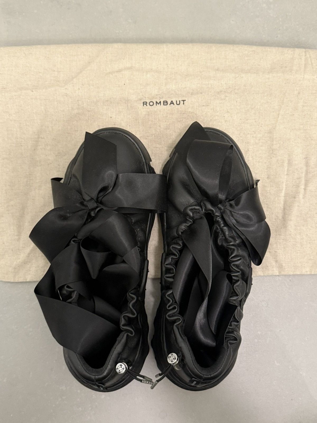 Rombaut ROMBAUT Black Boccaccio II Aura Bows Ballerina Flats Size US 9 / IT 39 - 2 Thumbnail