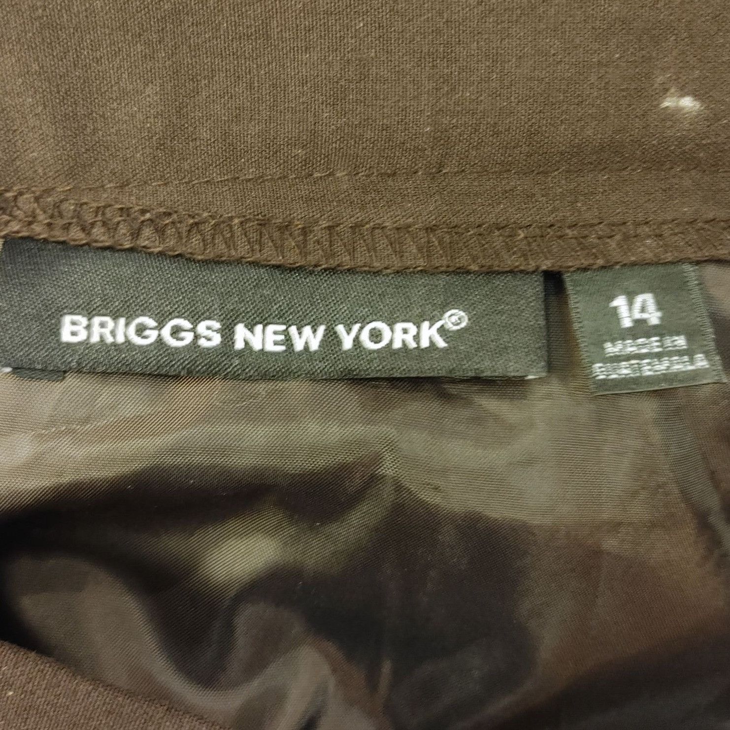 Other Briggs New York Women's Brown Pencil Skirt Short 14 Size 36" / US 14 / IT 50 - 2 Thumbnail