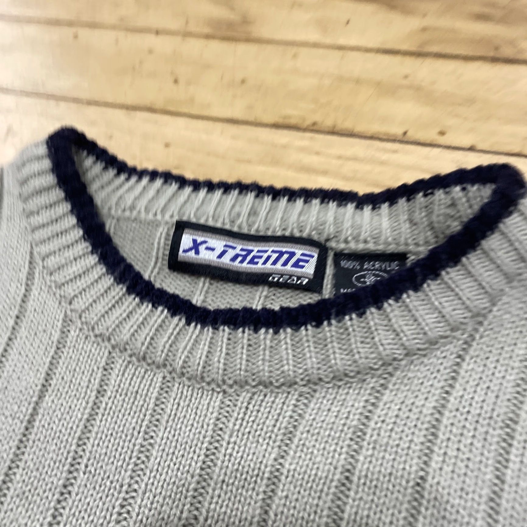 Vintage VTG Y2K X-Treme Gear Sweater Women XL Ribbed 20 Tan Gray Boho Classic 1990s 2000s Crew Neck Pullover Knit Women Size XL / US 12-14 / IT 48-50 - 6 Thumbnail