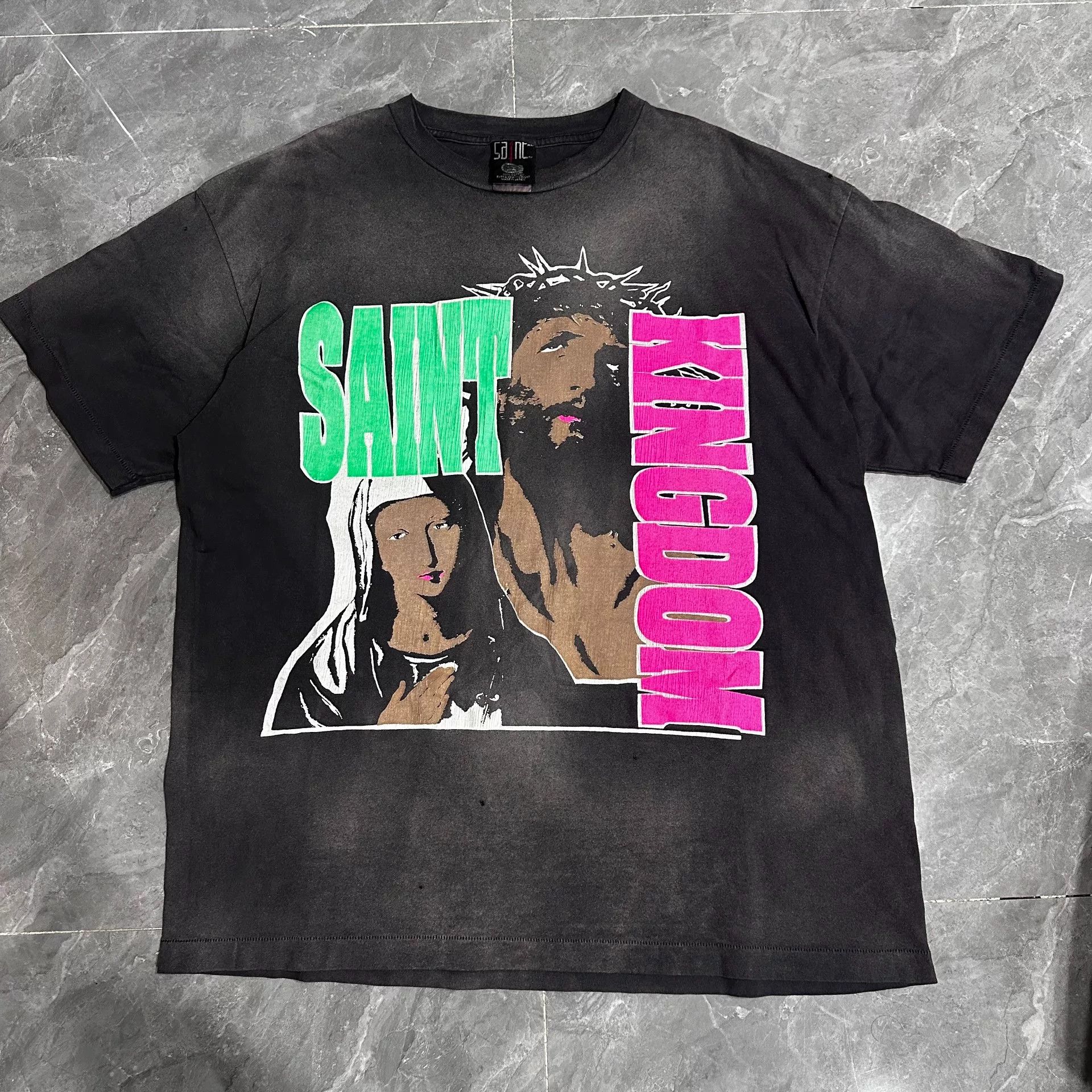Saint Michael Saint Michael Lastman Jesus Washed Tee Size US XL / EU 56 / 4 - 1 Thumbnail