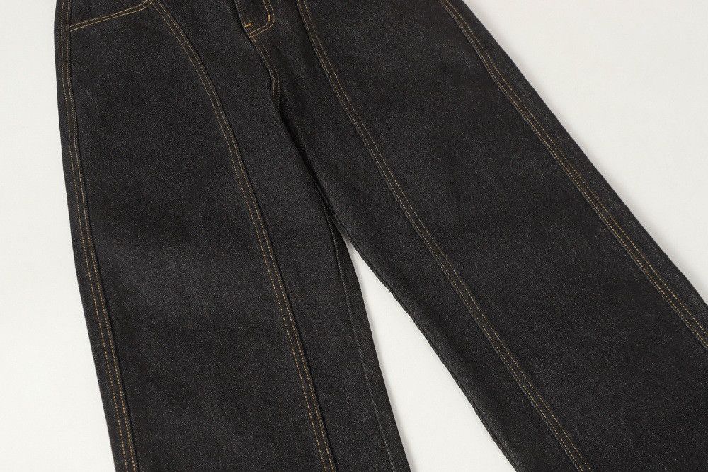 Jean Men's high-street patchwork loose casual straight leg jeans Size US 32 / EU 48 - 4 Thumbnail
