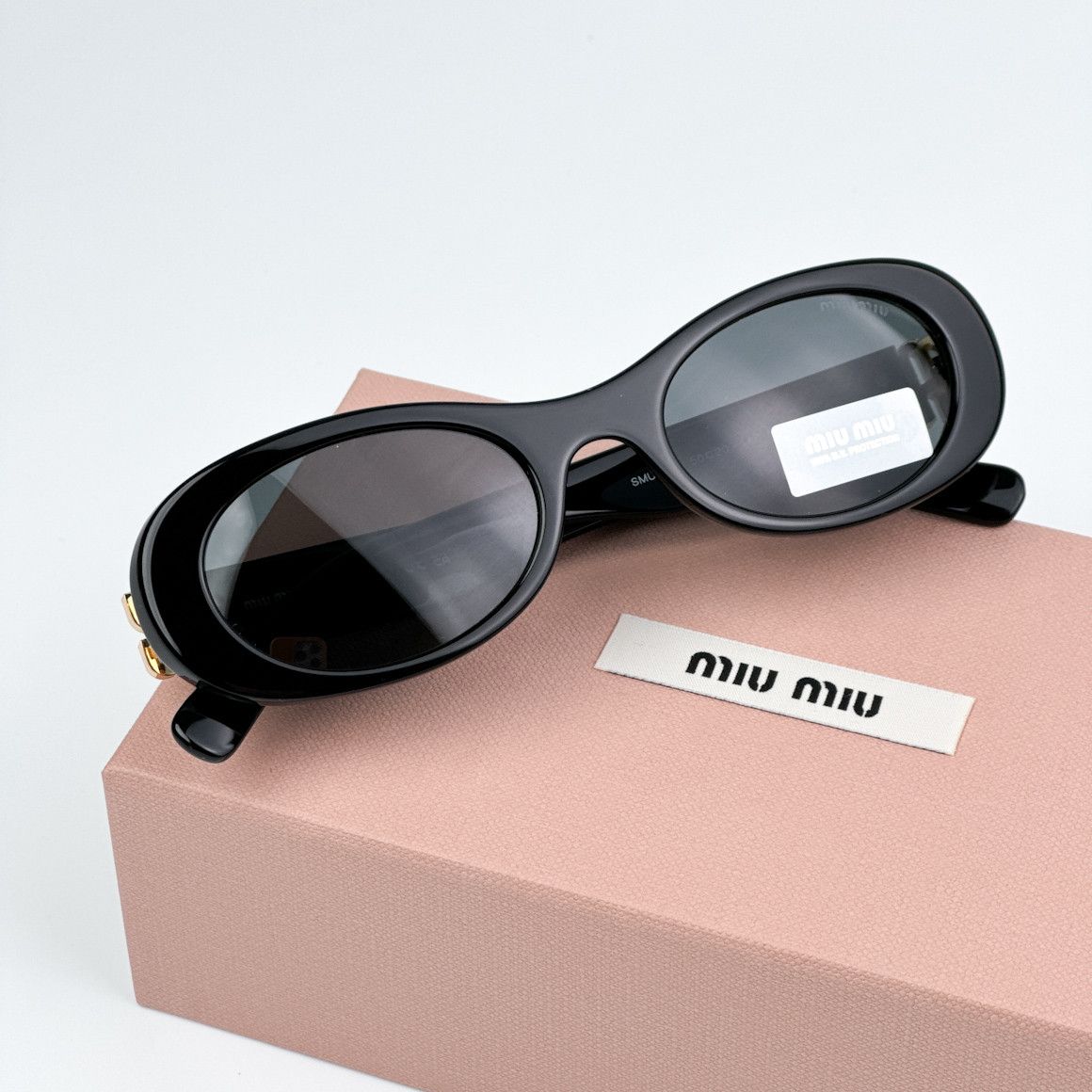 Miu Miu NEW Miu Miu MU06ZS 1AB5S0 GLIMPSE Oval Unisex Sunglasses Size ONE SIZE - 2 Thumbnail
