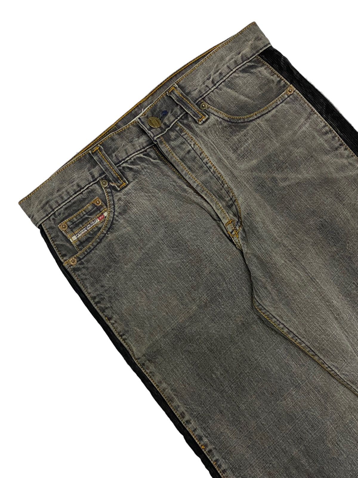 Le Grande Bleu (L.G.B.) Diesel Jeans Industry Baggy Liner Corduroy Side Faded Size US 33 - 6 Thumbnail