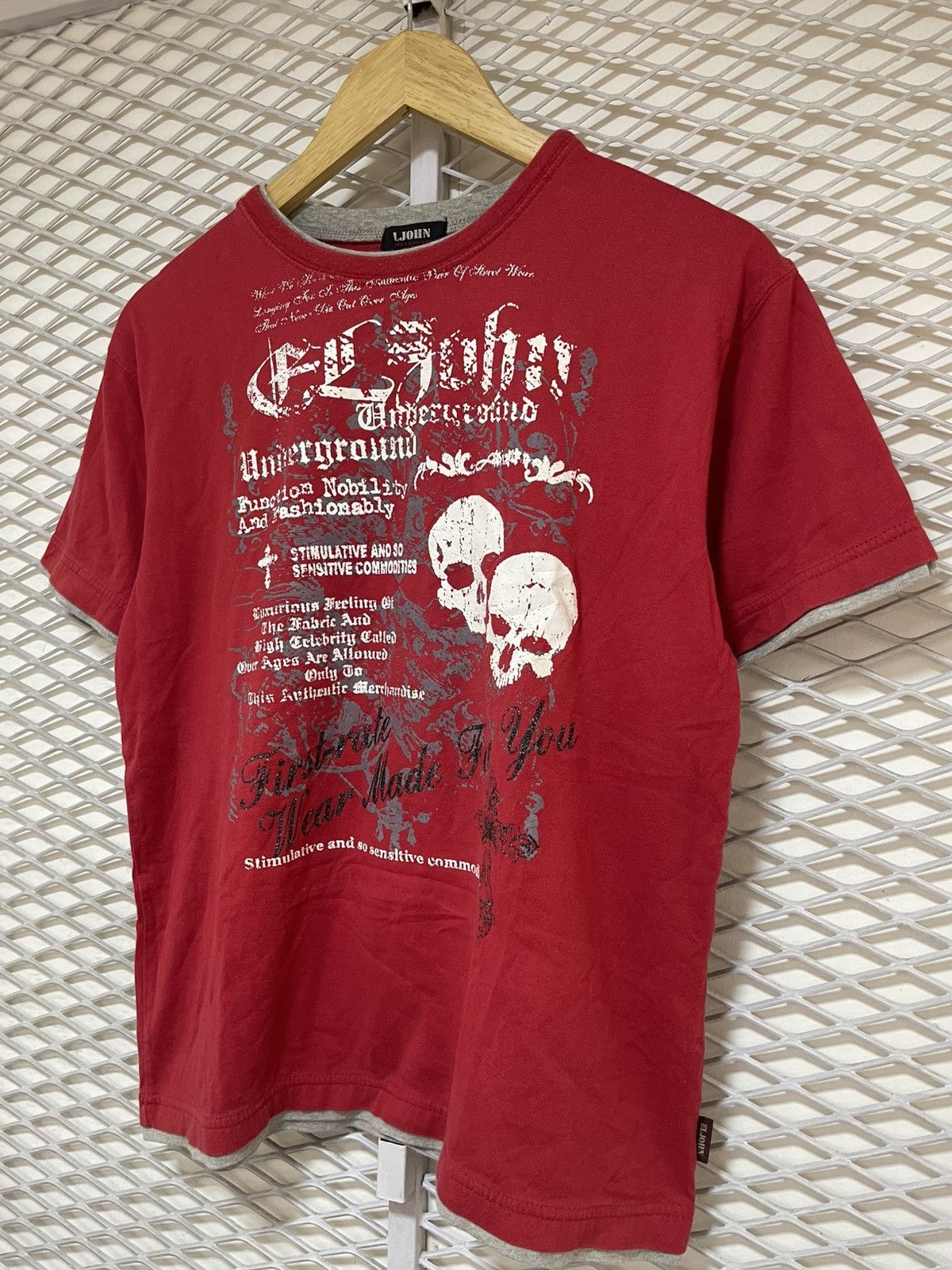 If Six Was Nine JAPANESE BRAND EJHON DOUBLE LAYER Y2K STYLE TSHIRT Size US M / EU 48-50 / 2 - 3 Thumbnail