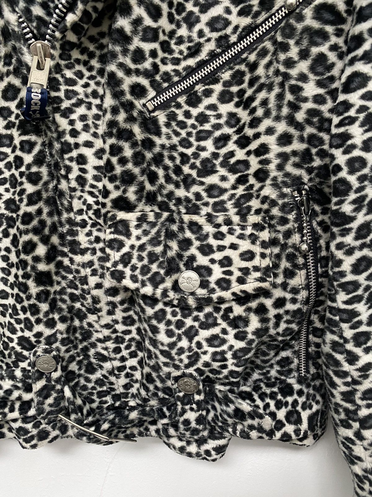 If Six Was Nine × Le Grande Bleu (L.G.B.) ALBINO LEOPARD DESIGN PUNK JACKET SUPER LOVERS VELVET RARE Size US M / EU 48-50 / 2 - 7 Thumbnail