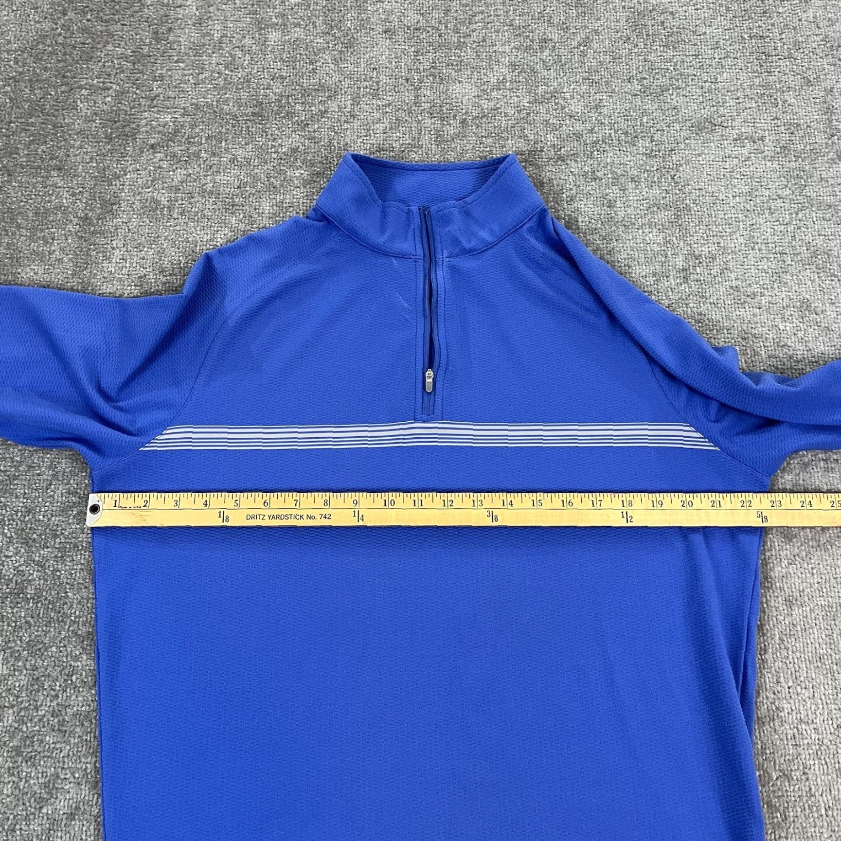 Peter Millar PETER MILLAR Pullover Mens M Blue 1/4 Zip Outdoor Casual Logo Jacket/Coat Mid-Length Regular Stand-Up Collar Size US M / EU 48-50 / 2 - 6 Thumbnail