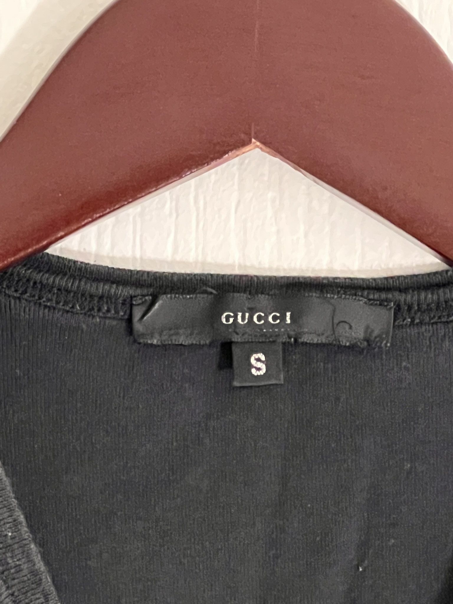 Gucci GUCCI ZAMASPORT V-Neck Shirt Short Sleeve Top Black Small Size S / US 4 / IT 40 - 3 Thumbnail