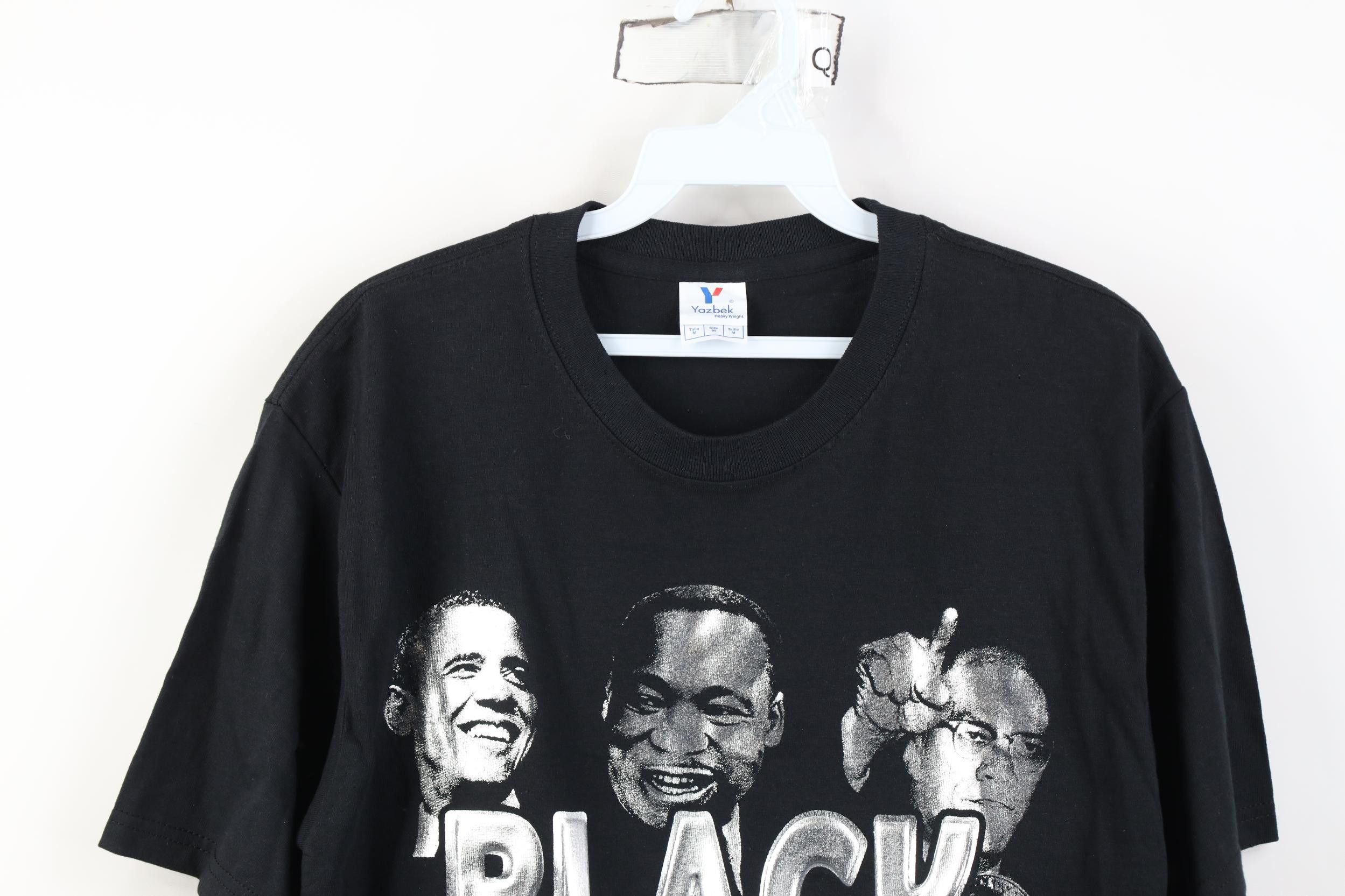 Vintage Deadstock Vintage Y2K History Obama MLK Jr Malcolm X T-Shirt Size US M / EU 48-50 / 2 - 2 Thumbnail