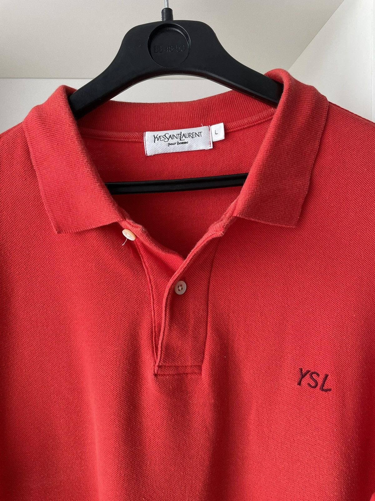 Yves Saint Laurent Vintage Yves Saint Laurent Polo Tee Logo YSl Size US L / EU 52-54 / 3 - 3 Thumbnail