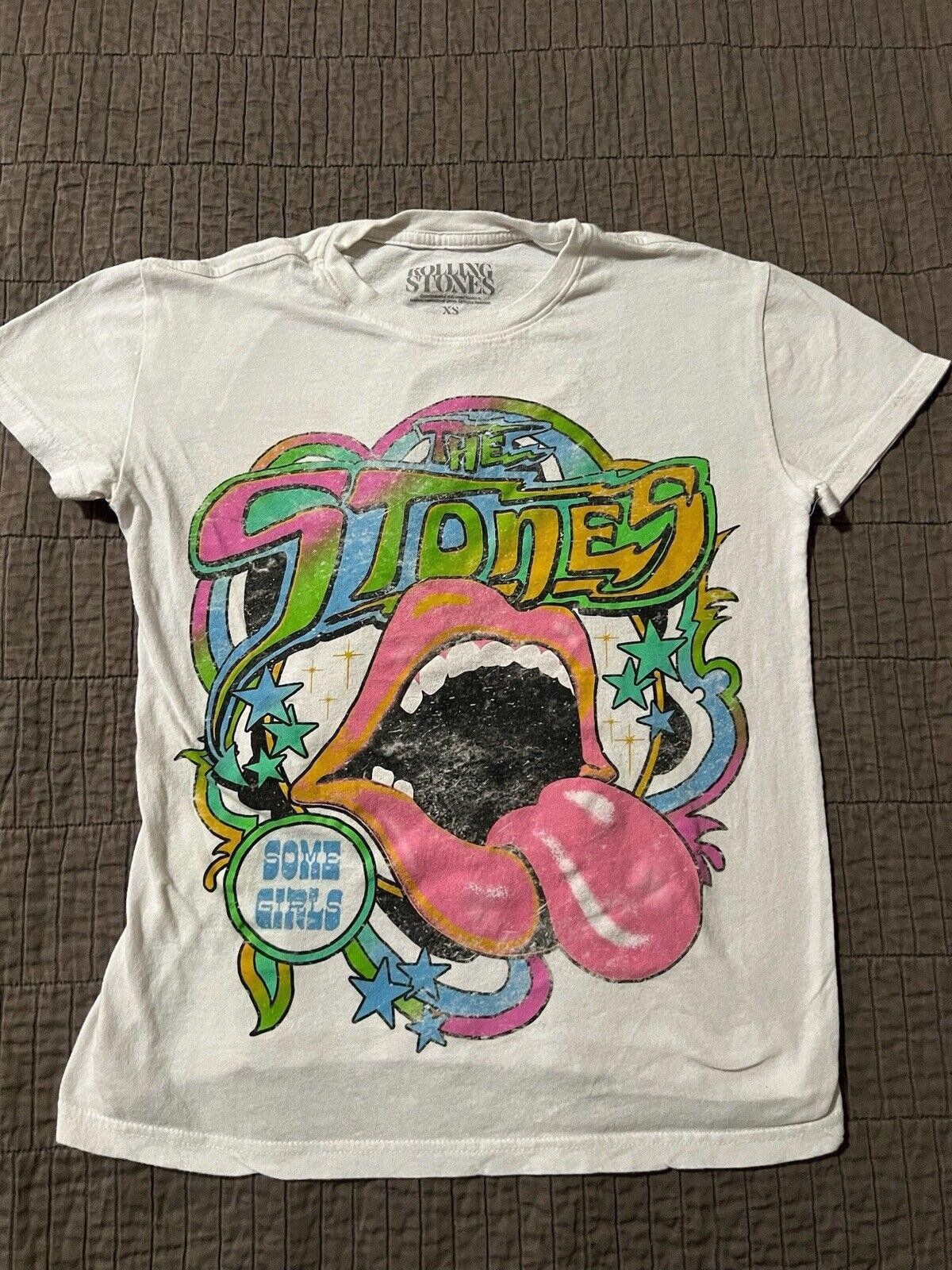 Designer Rolling Stones Shirt Women XS White The Stones Some Girls Size XS / US 0-2 / IT 36-38 - 1 Thumbnail