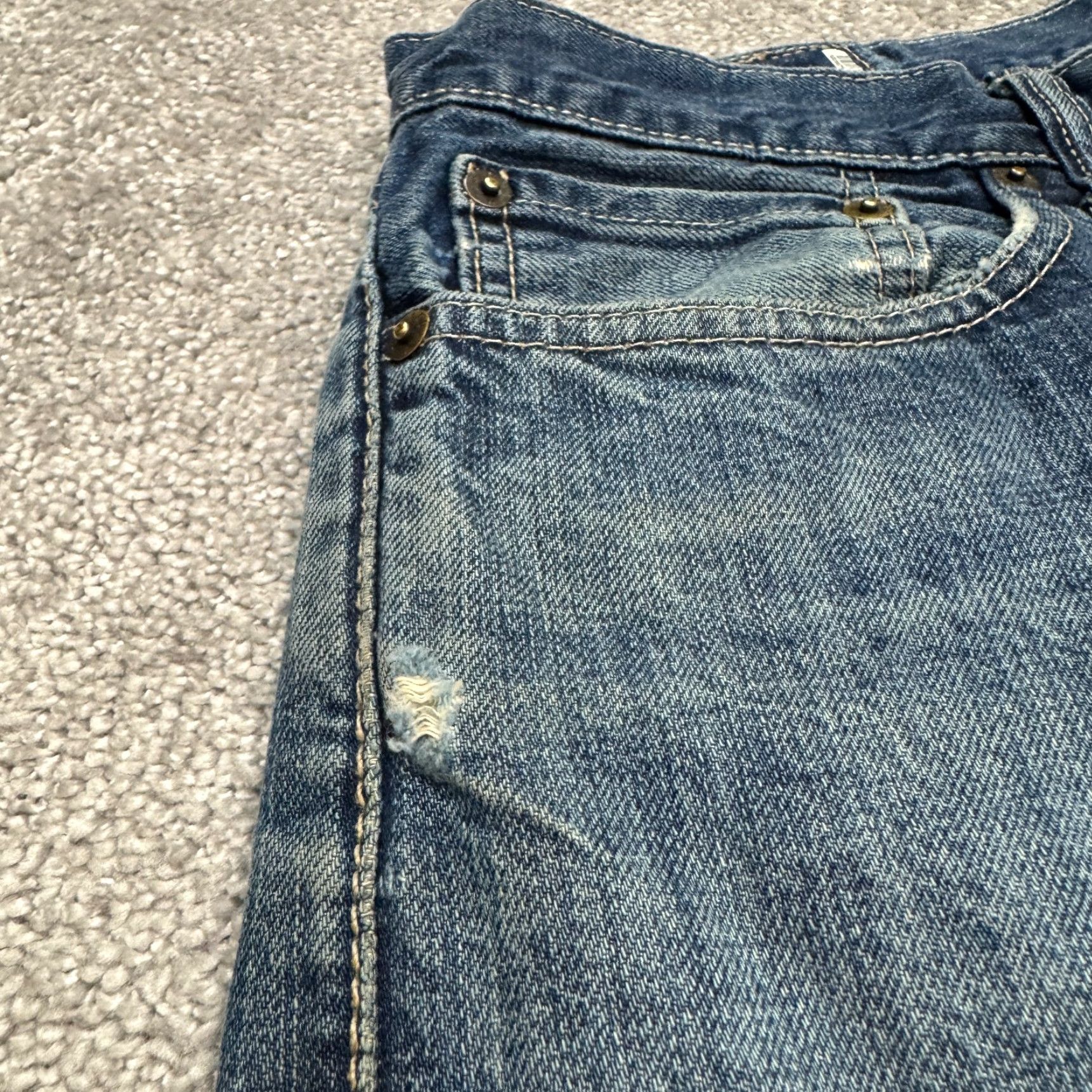 Levi's Levi's 514 Straight Leg Jeans Mens 36x29 Blue Medium Wash 100% Cotton Size US 36 / EU 52 - 6 Thumbnail