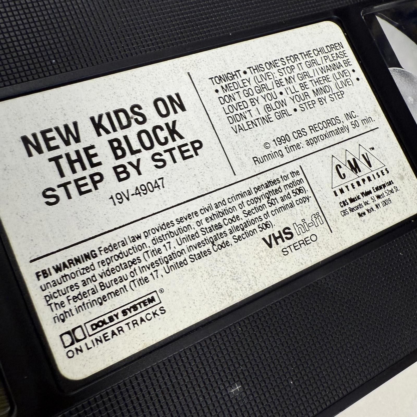 Designer New Kids on the Block Step by Step VHS RARE Original 1990 Size ONE SIZE - 10 Thumbnail
