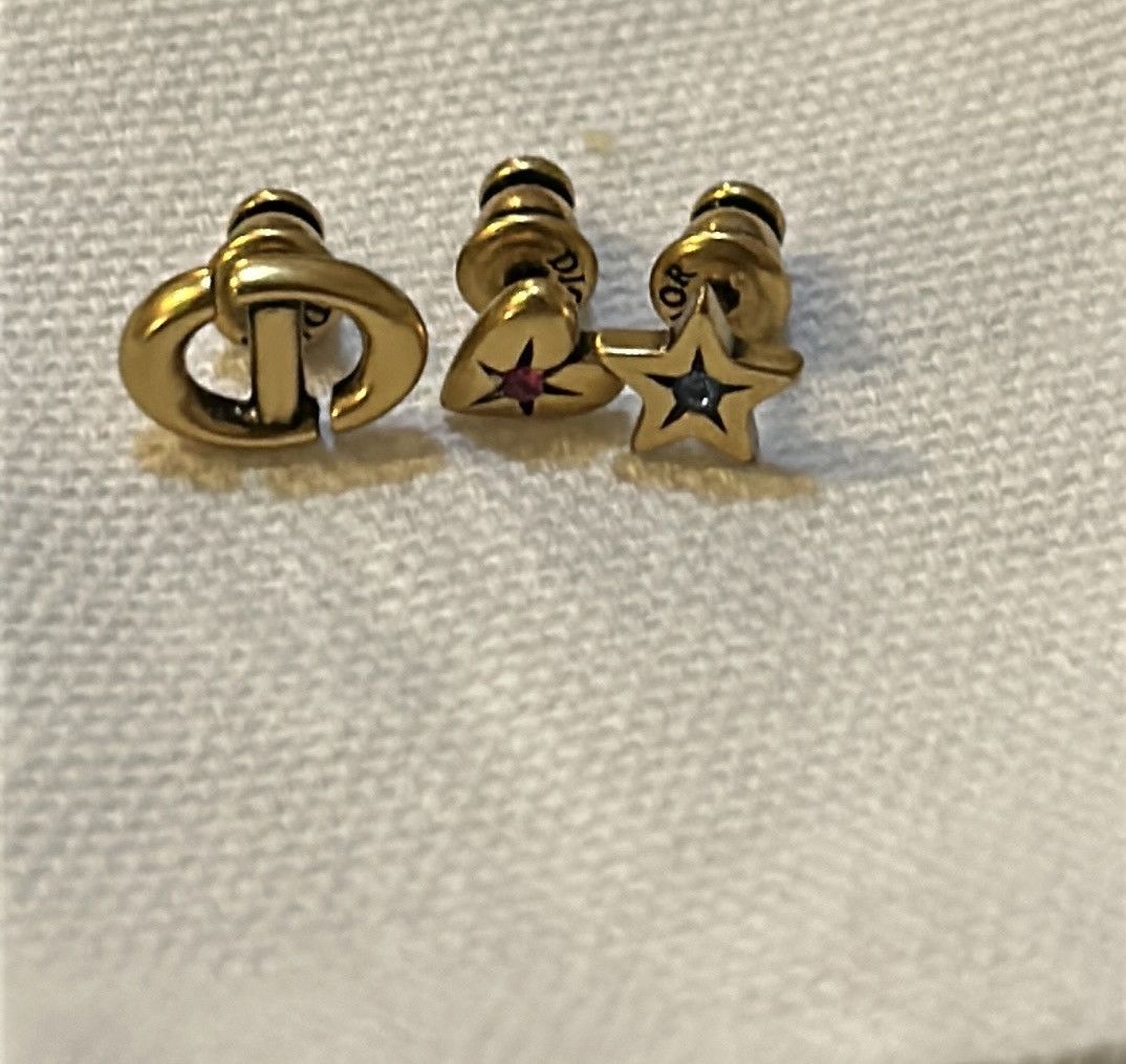 Dior DIOR LUCKY CHARMS SET OF STUD EARRINGS w pink blue crystal Size ONE SIZE - 4 Thumbnail