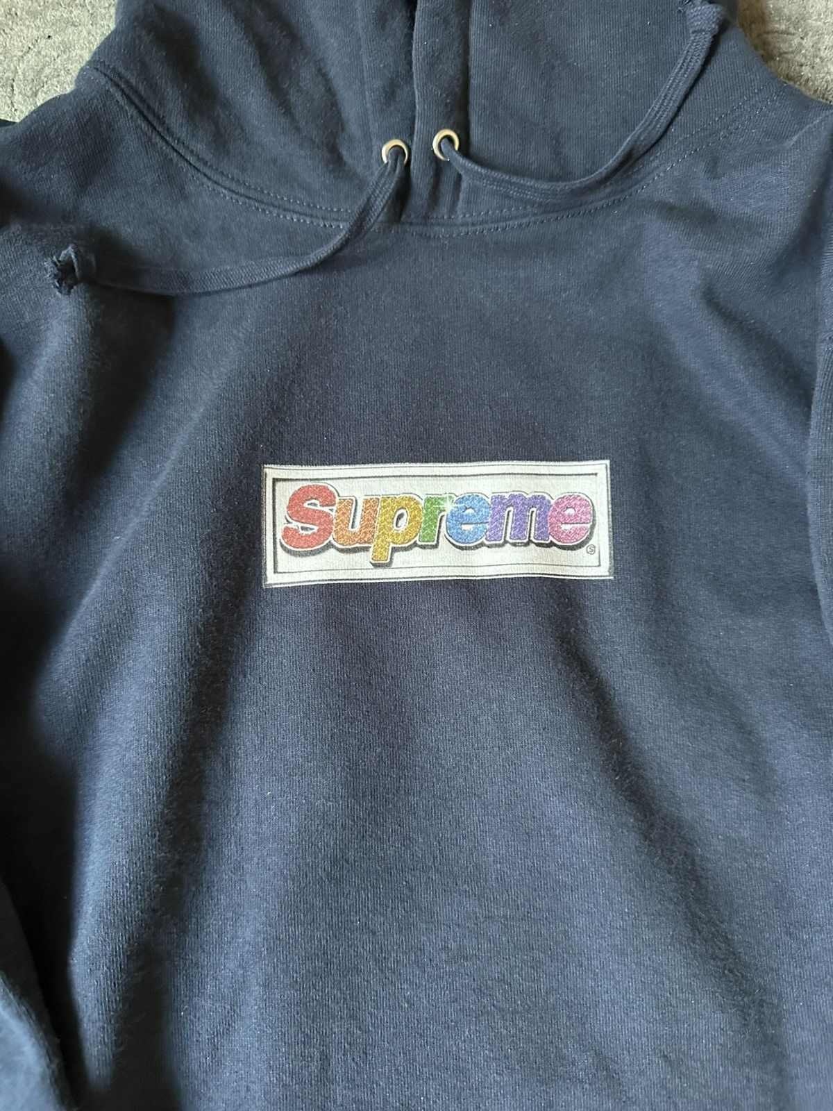 Supreme Supreme Bling Box Logo Hooded Sweatshirt Navy New Size US M / EU 48-50 / 2 - 4 Thumbnail