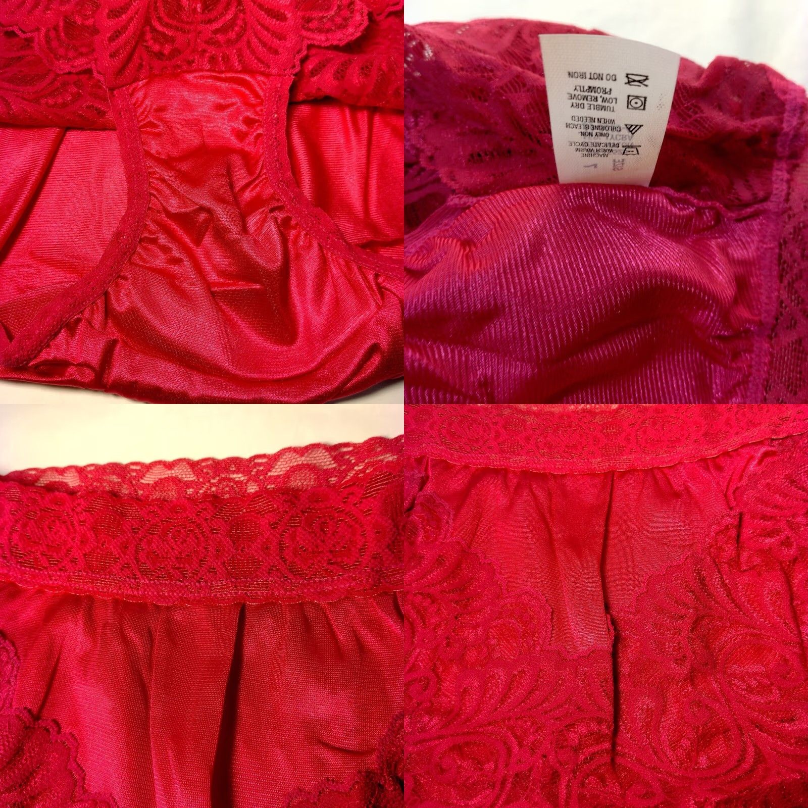 Vintage VINTAGE Lane Bryant Panties Underwear Pink Nylon Lace Brief Womens L NOS Size 36" / US 14 / IT 50 - 8 Thumbnail