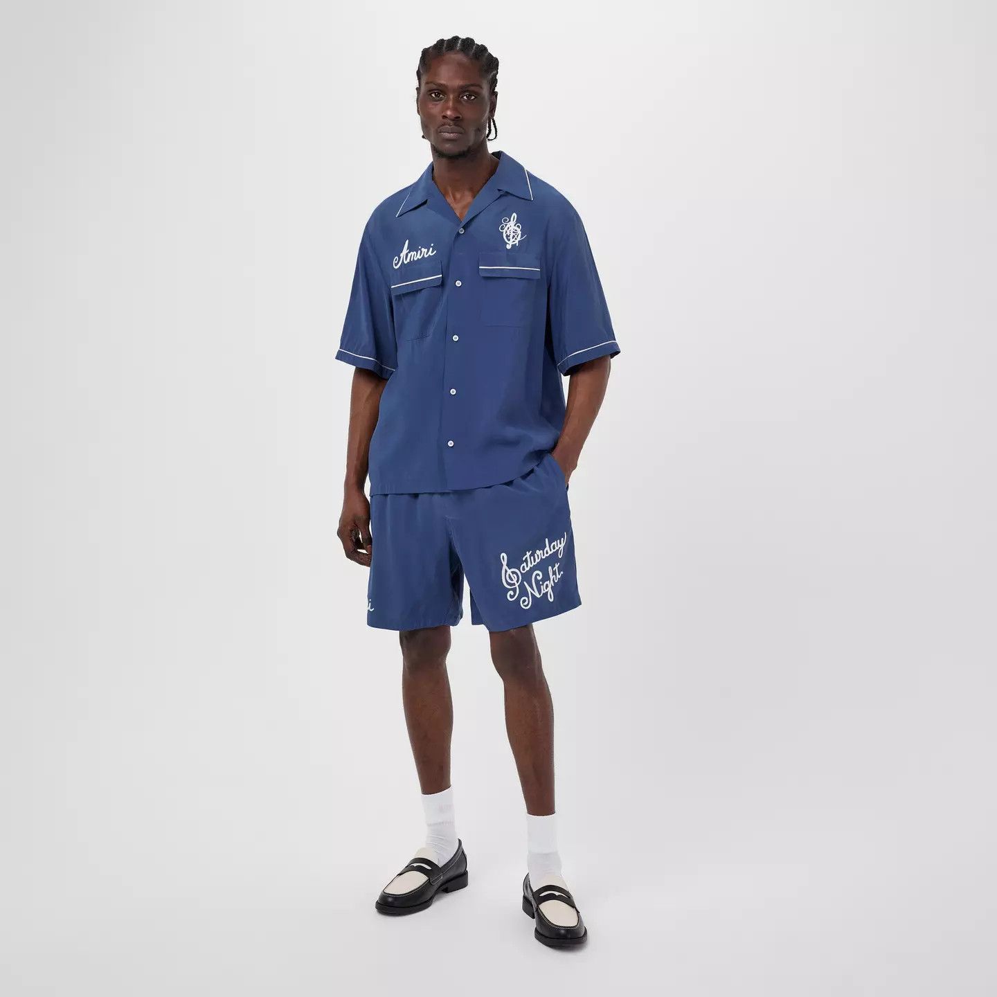 Amiri o1g2r1mq0426 Saturday Shorts in Blue Size US 32 / EU 48 - 6 Thumbnail