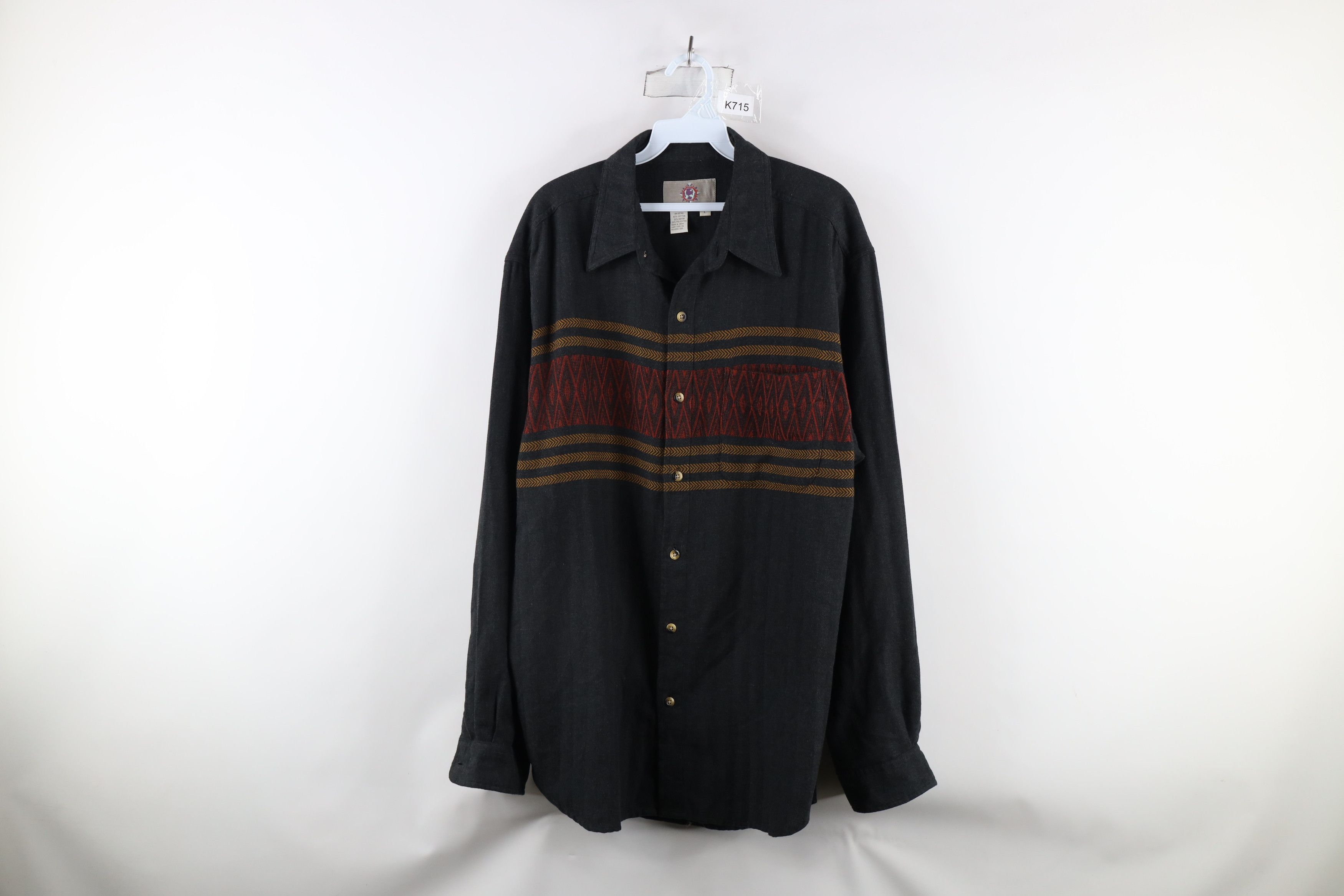 Vintage Vintage 90s Streetwear Southwestern Flannel Button Shirt Size US L / EU 52-54 / 3 - 1 Thumbnail