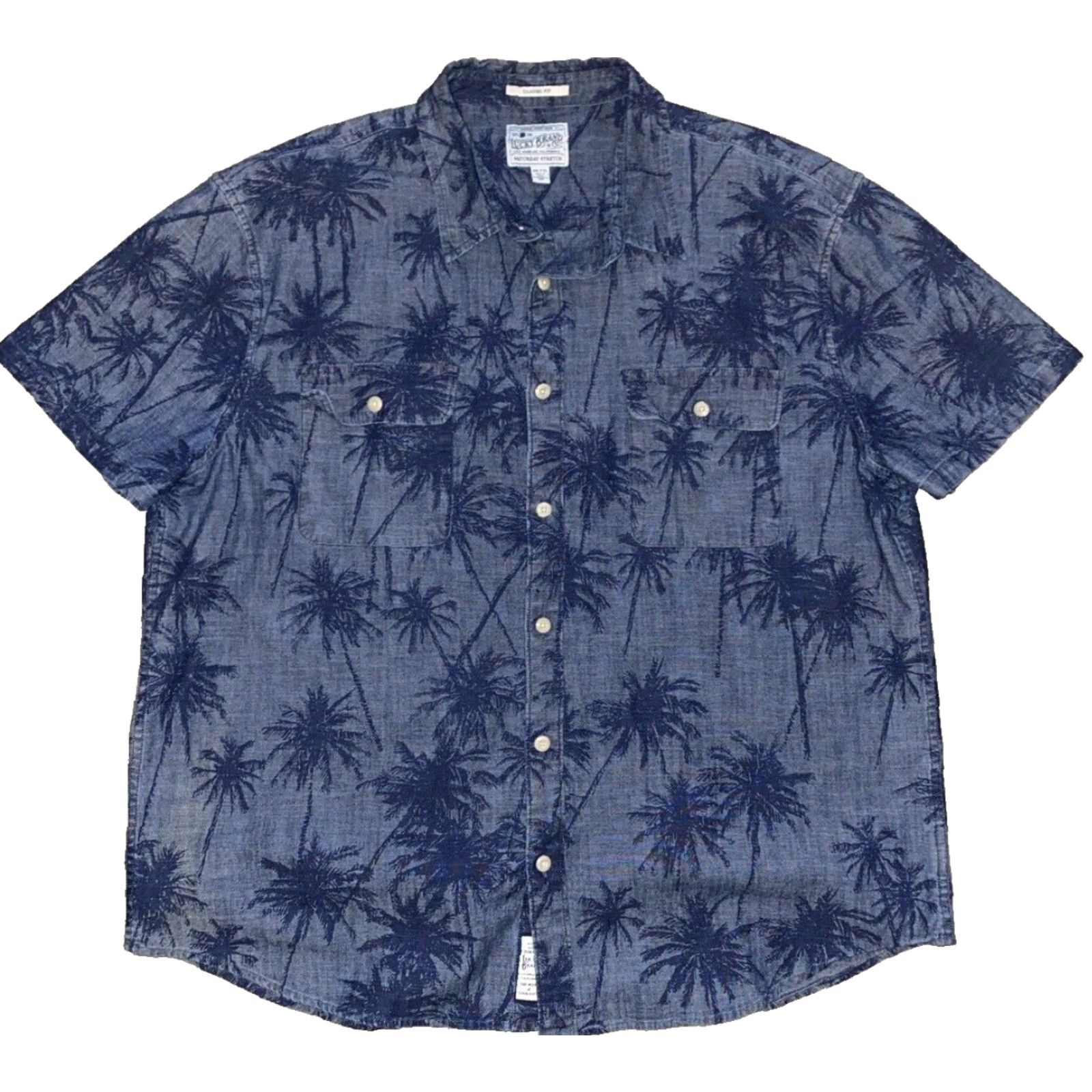 Lucky Brand Lucky Brand Shirt Men’s Short Sleeve Saturday Stretch Clean 2 PKT Workwear XL Multicolor Floral Button-Up Polo Style? Size US XL / EU 56 / 4 - 8 Thumbnail