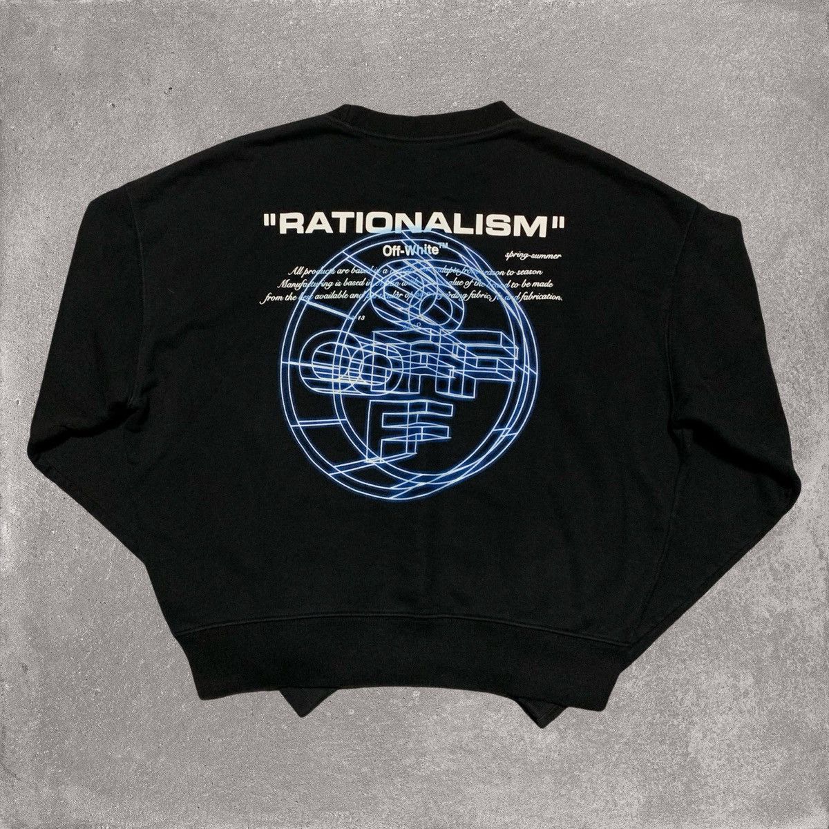 Off White Medium Rationalism Black Sweatshirt Virgil
