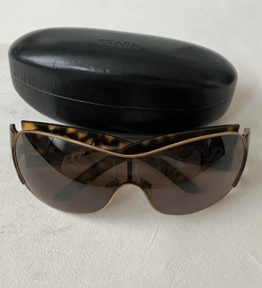Prada PRADA Sunglasses Rectangle Wrap Shield Metal Symbole RI920 Size ONE SIZE - 5 Thumbnail