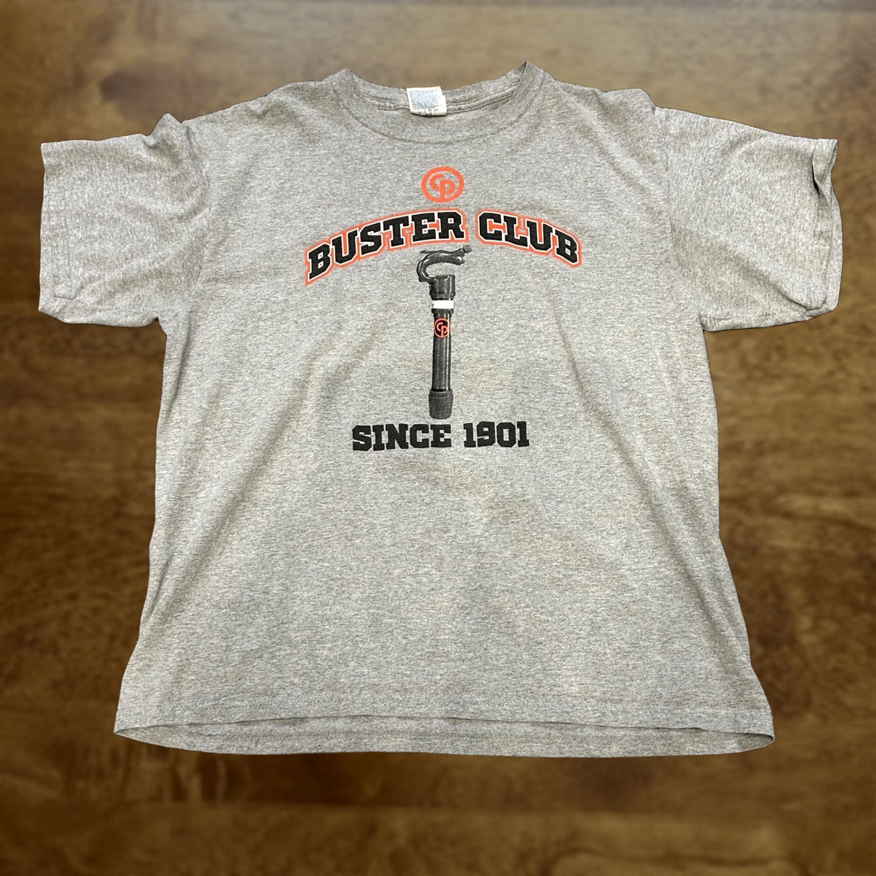 Port & Company Port & Company BUSTER CLUB Tool Sales Shirt Mens XL Gray Graphic Print Tee Size US XL / EU 56 / 4 - 1 Thumbnail