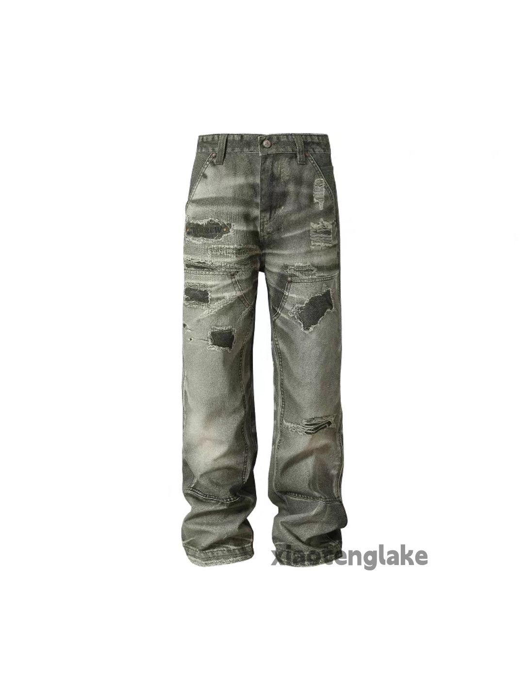 Jean × Vintage Utility washed faded loose baggy print cargo jeans Size US 34 / EU 50 - 3 Thumbnail